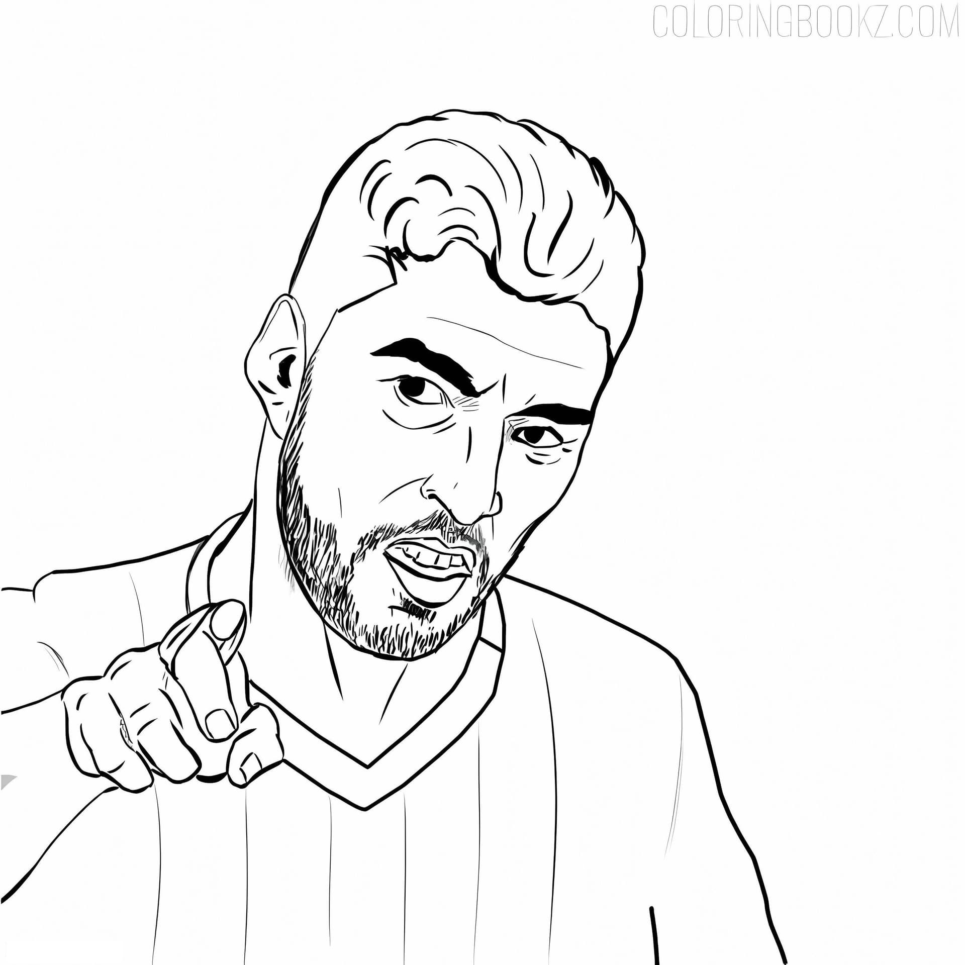 Luis Suarez Senalando