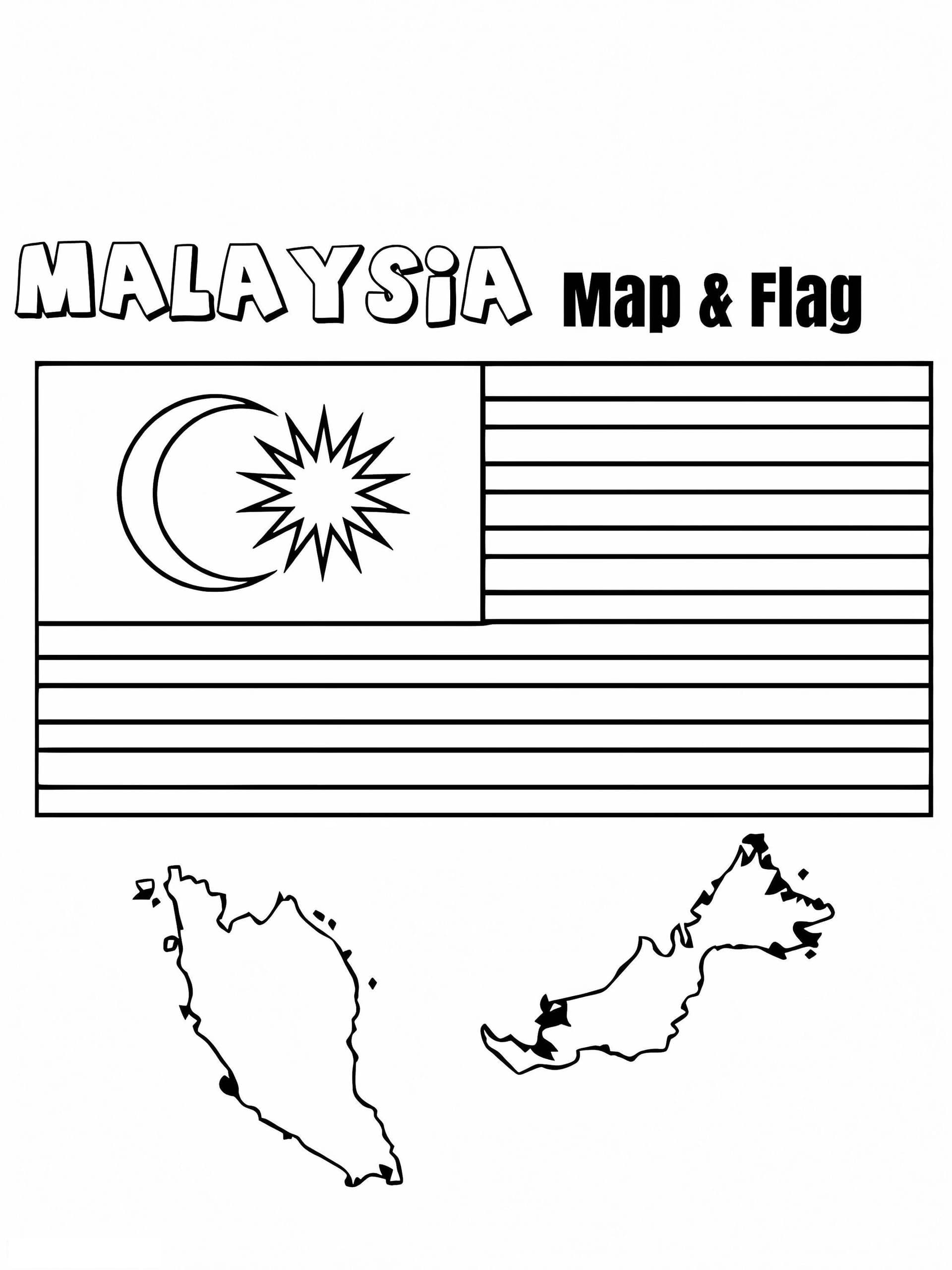 Malaysia Flag And Map