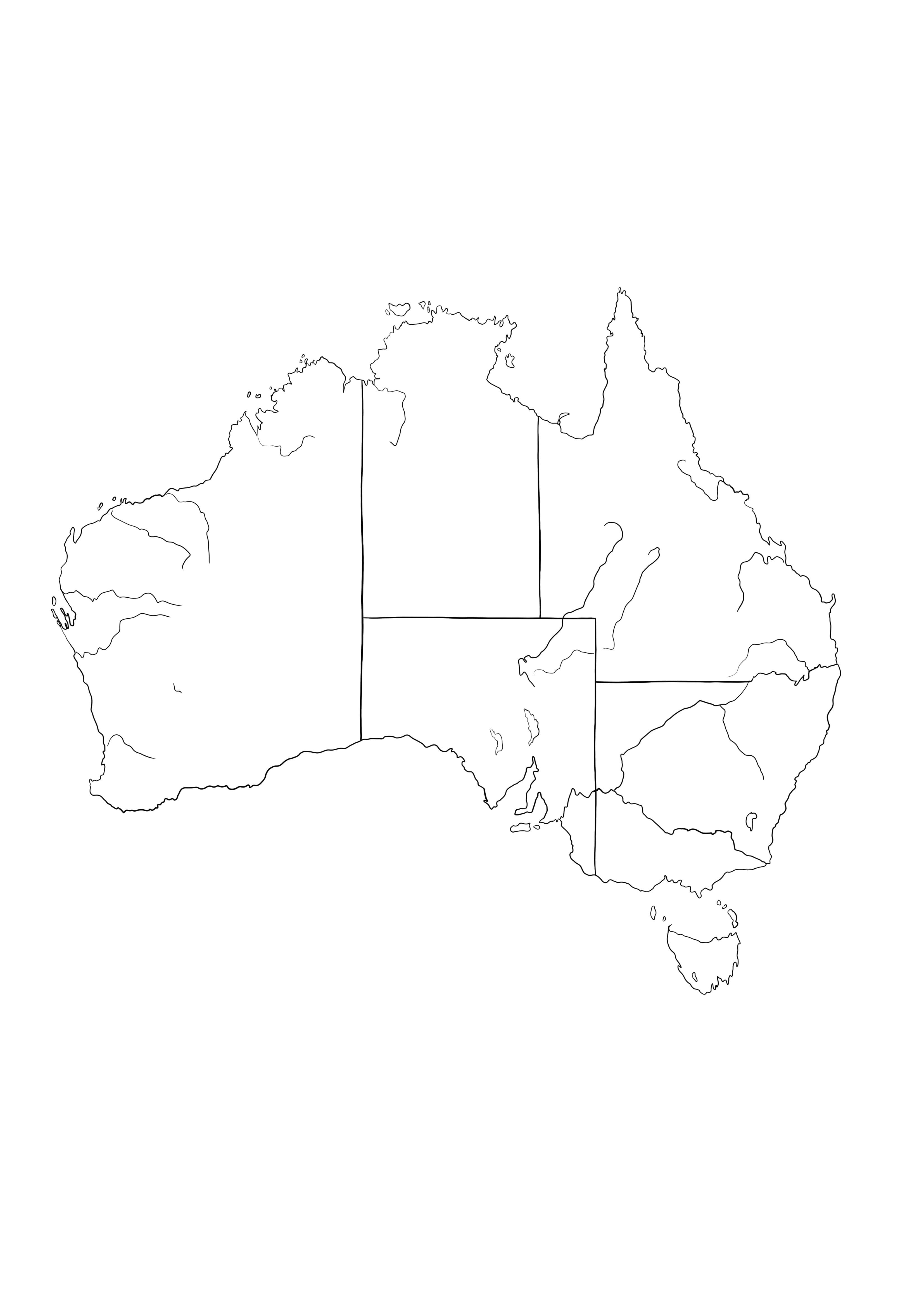 Mapa de Australia