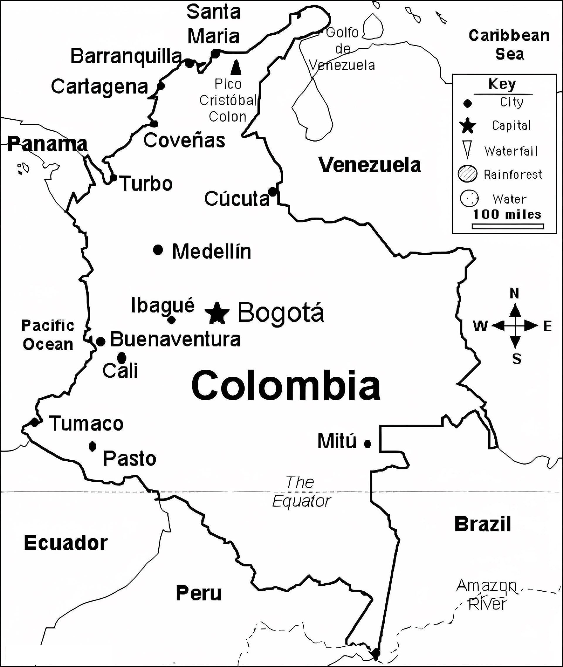 Map Of Colombia
