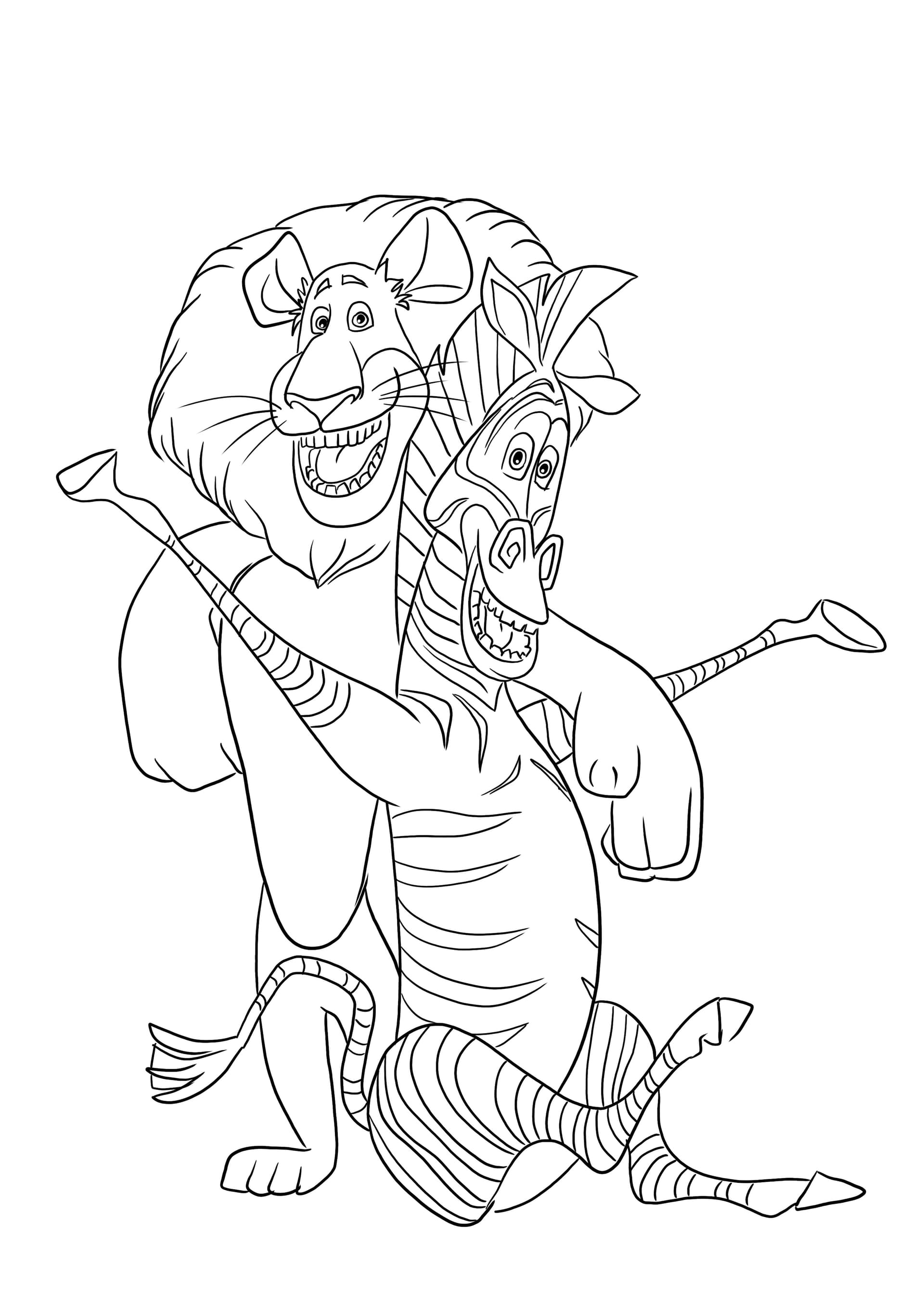 Melman and Alex the Lion