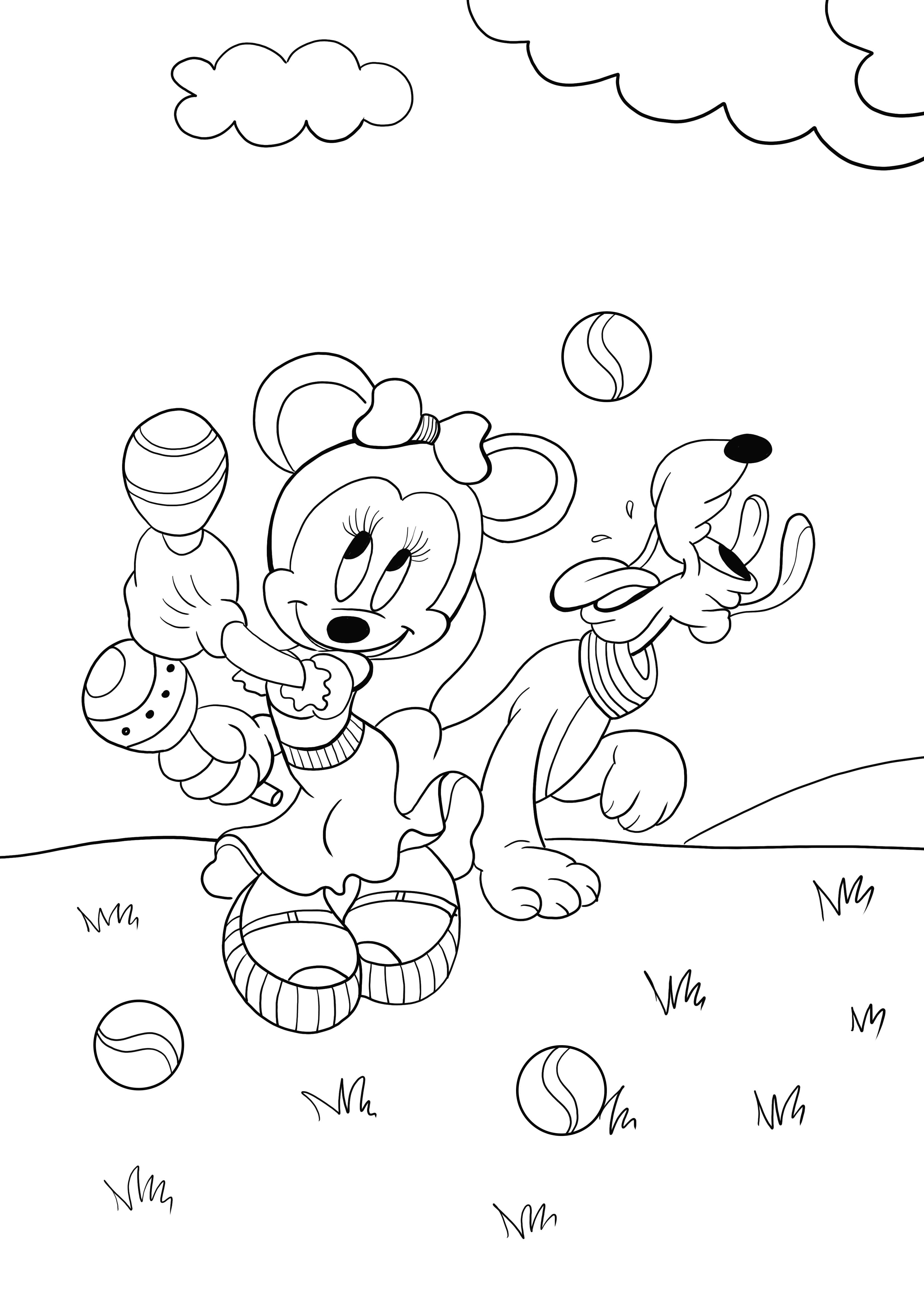 Minnie y Pluto