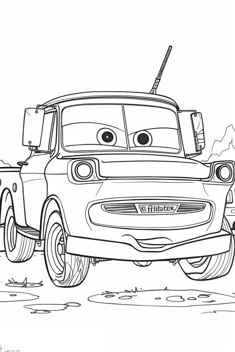 Miss fritter cars 3 coloring page