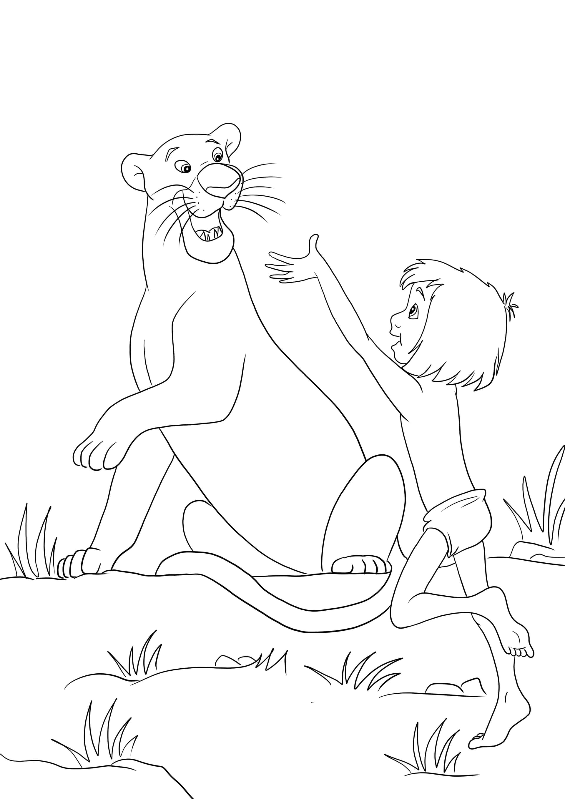 Mowgli and Bagheera