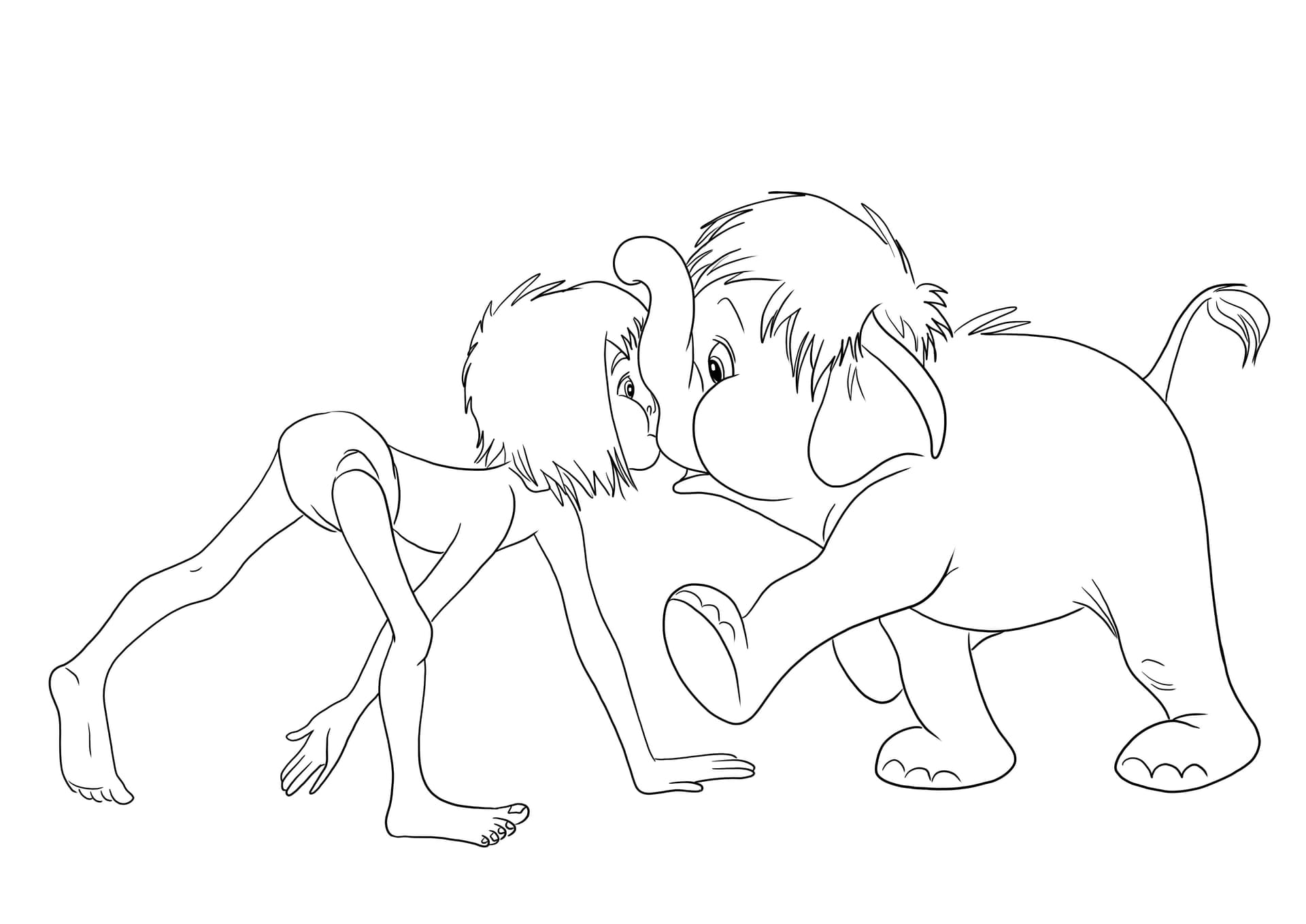 Mowgli and Hathi Junior