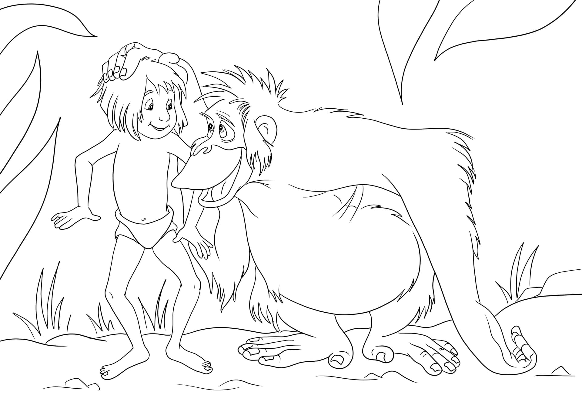 Mowgli and King Louie