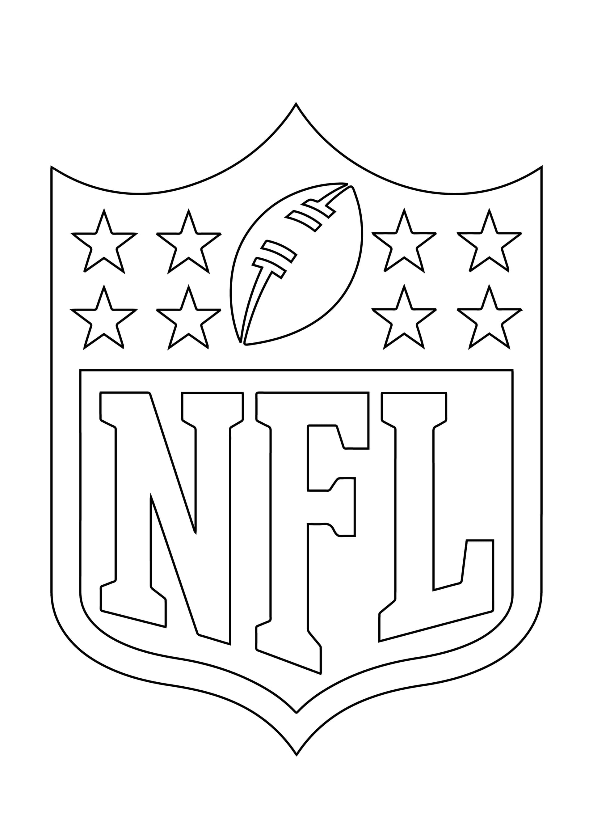 NFL log and flag