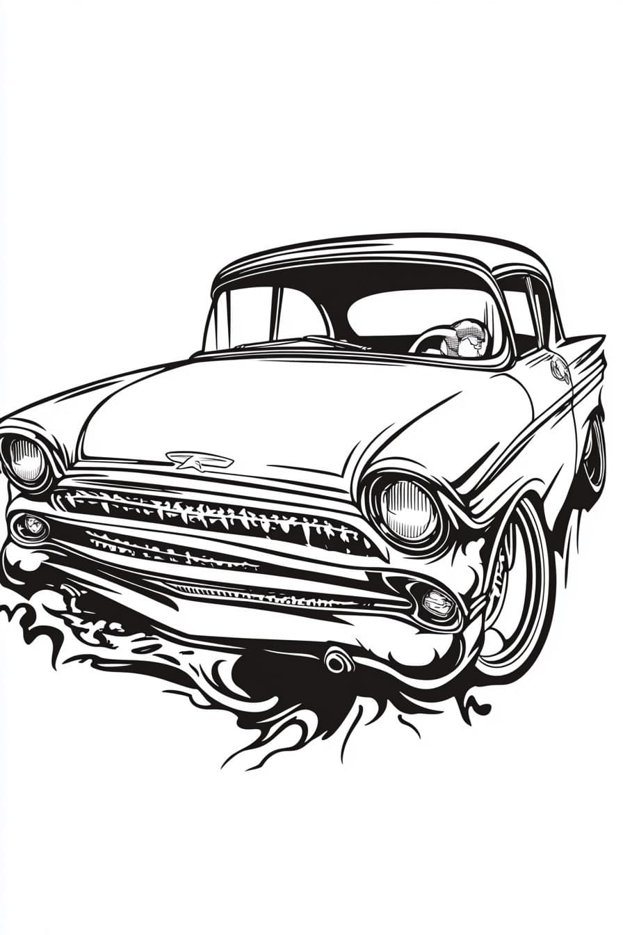 Old school chicano coloring sheet