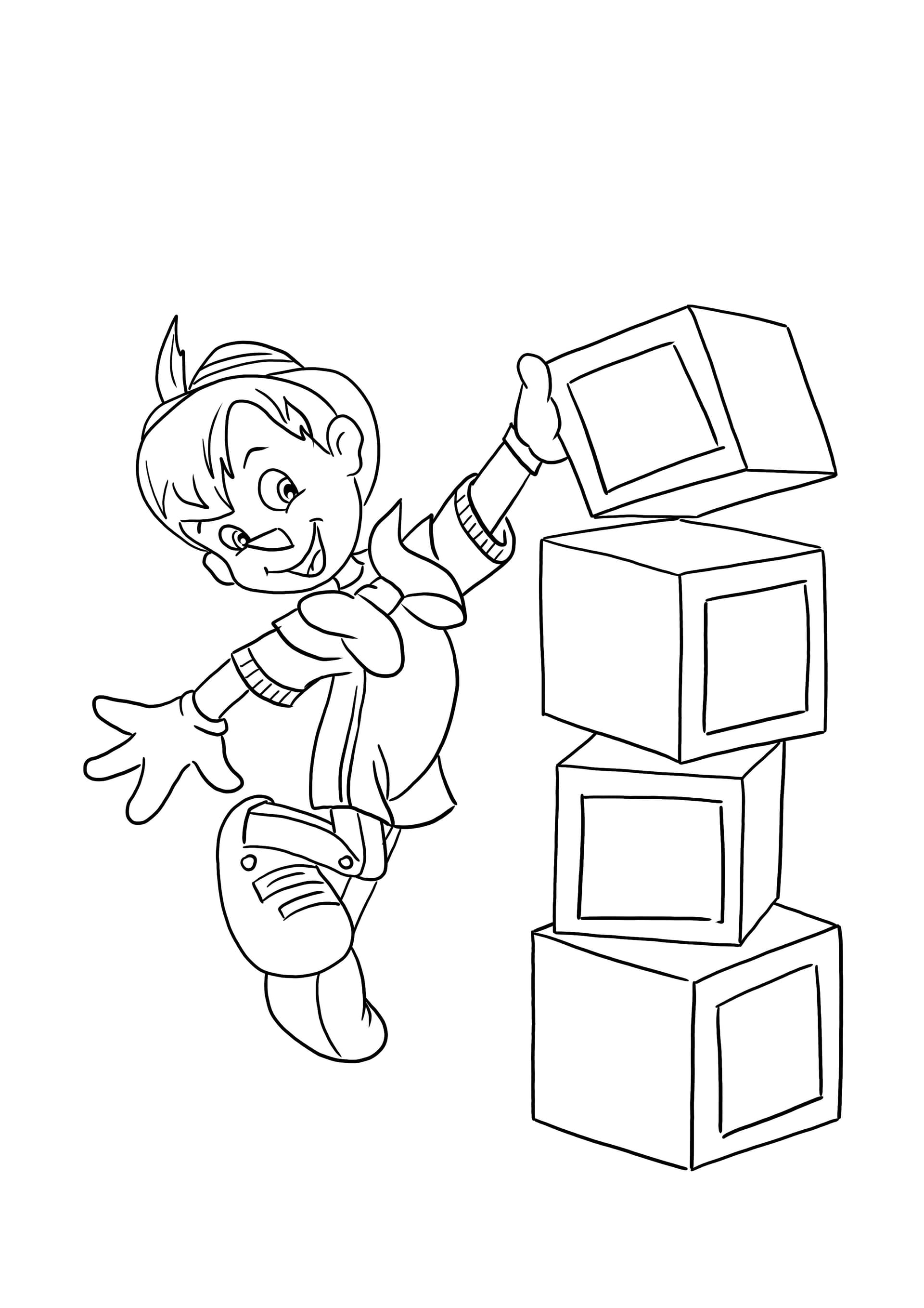 Pinocchio and four cubes
