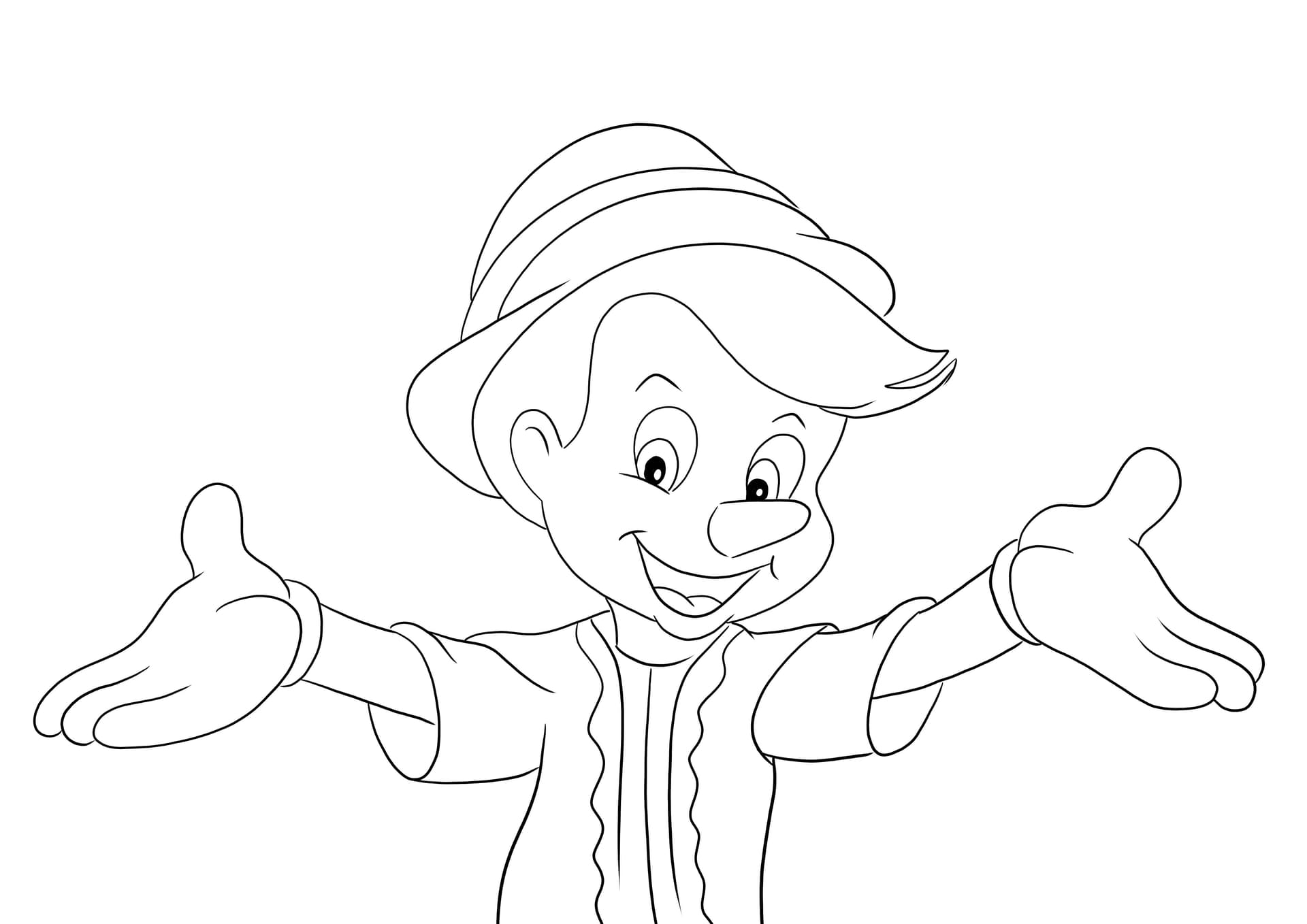 Pinocchio and open hands