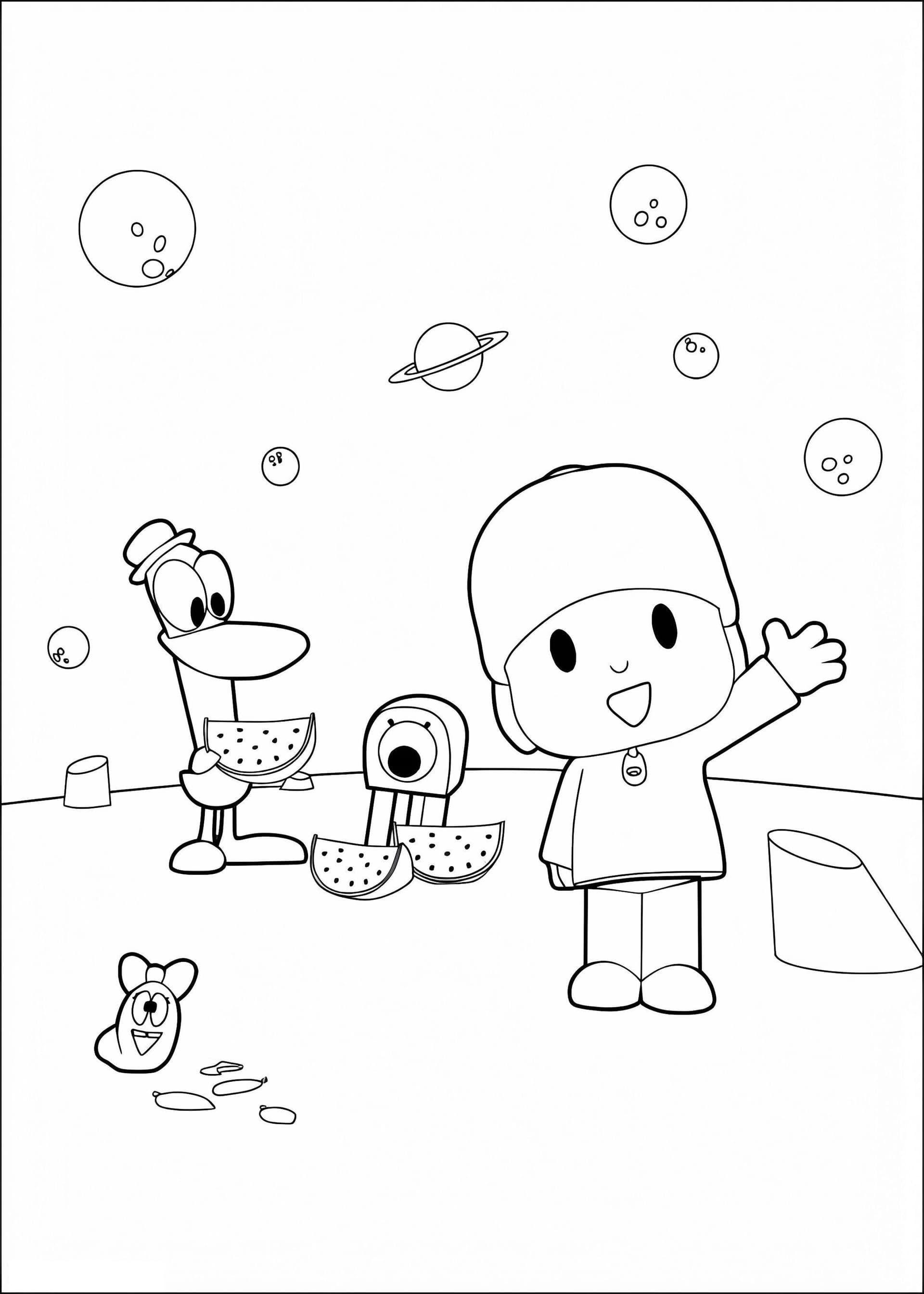 Pocoyo And Friends On The Planet