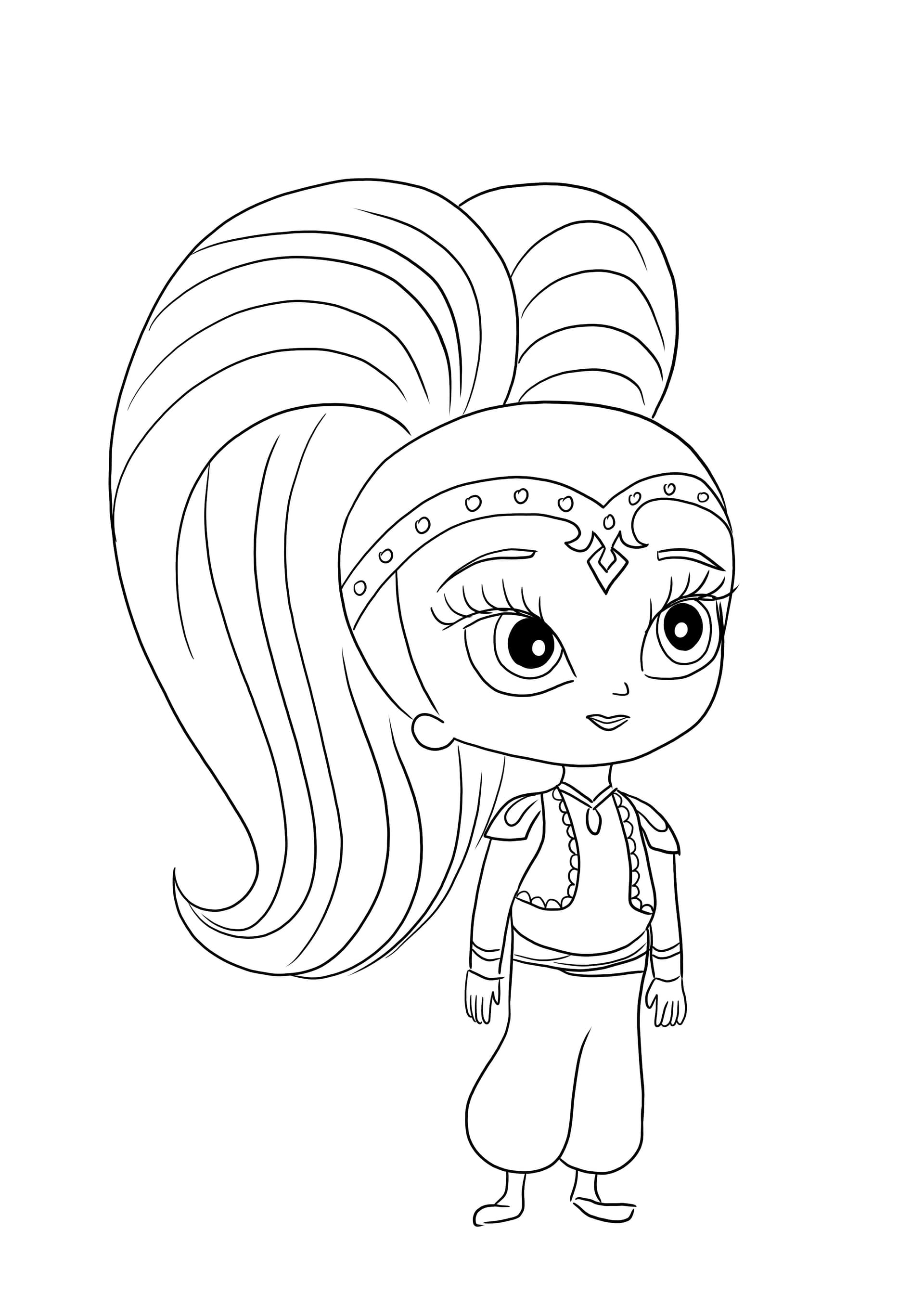 Princess Shine for coloring