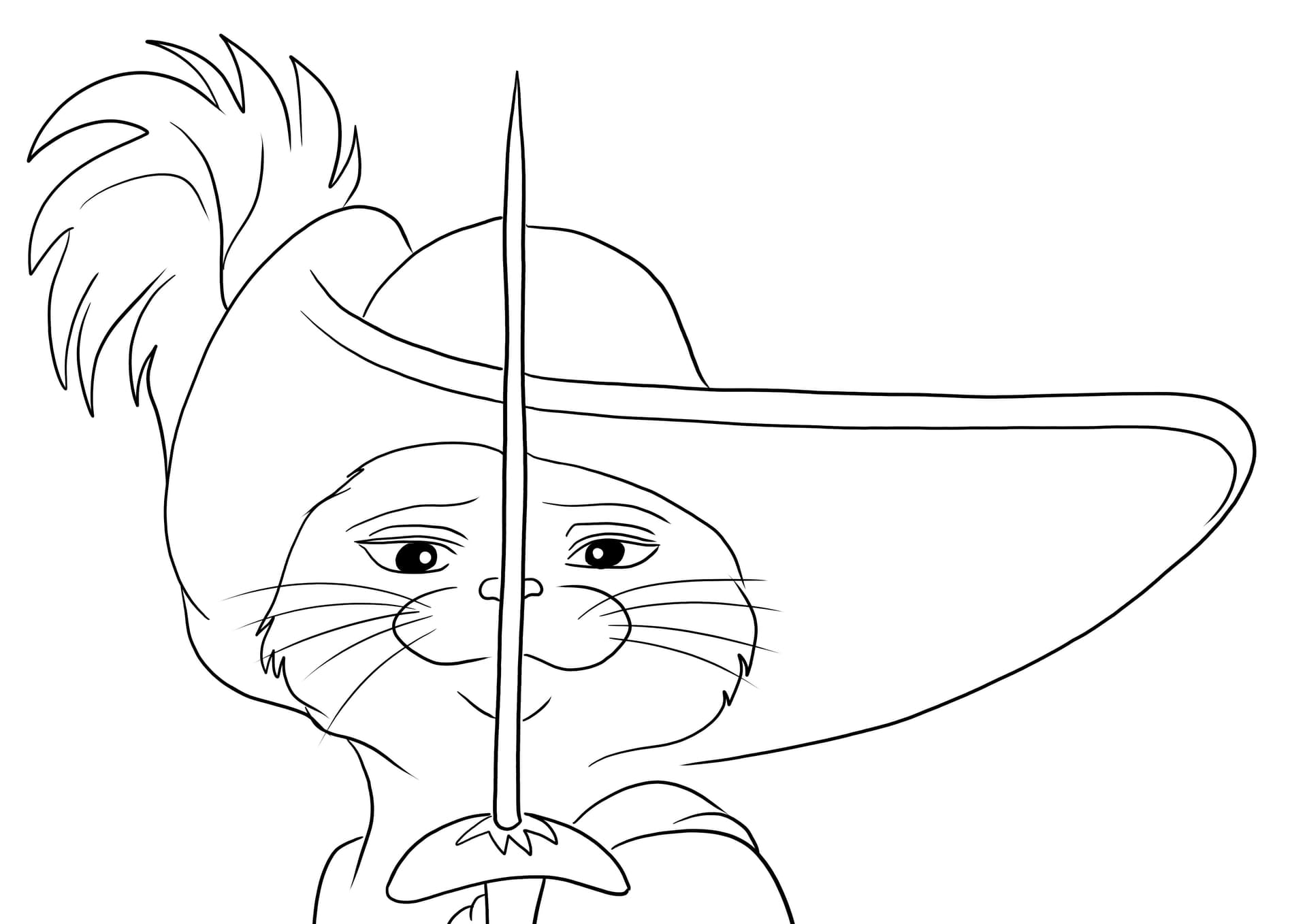 Puss in Boots and his sword