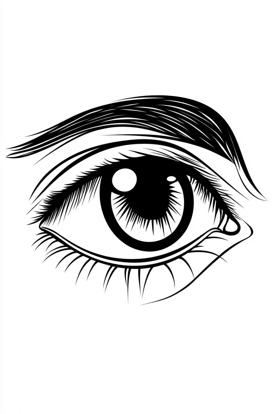 Realistic eye for coloring