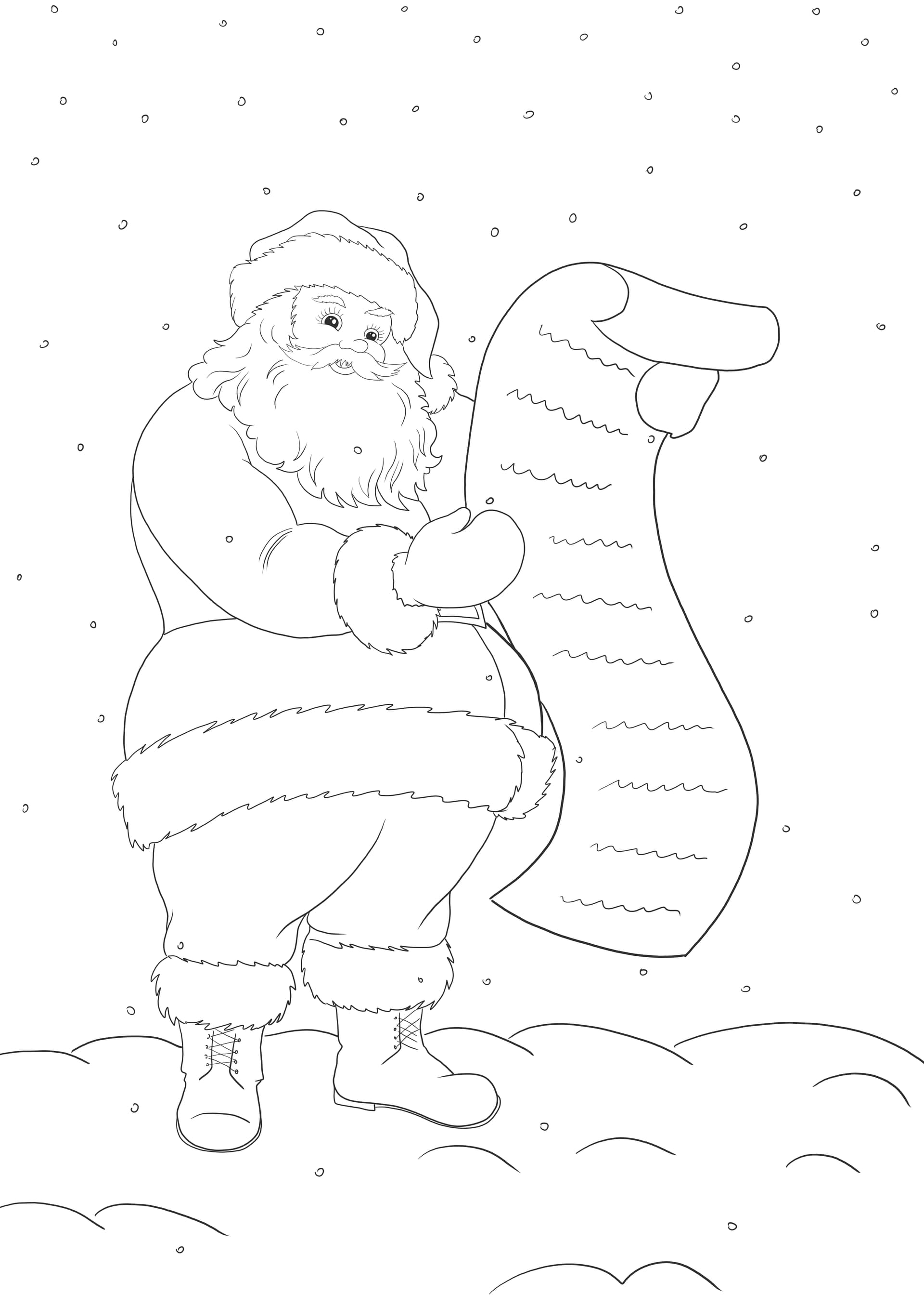 Santa reading letters