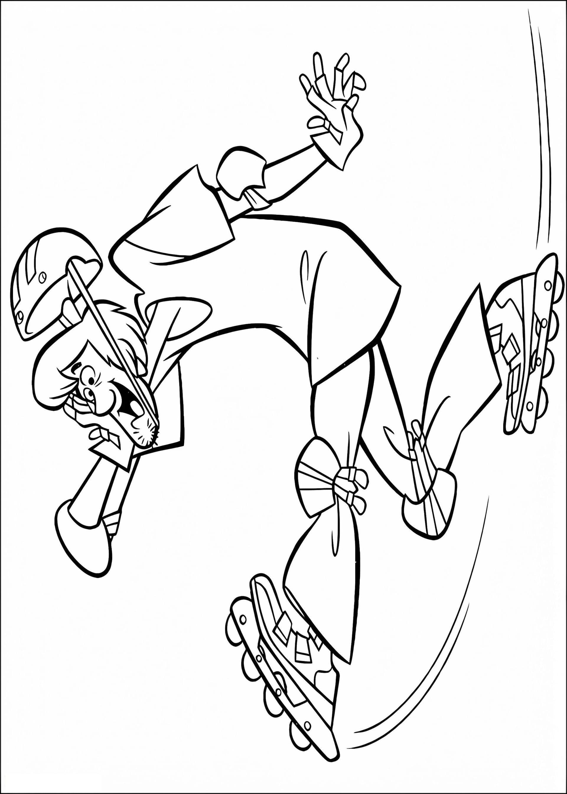 Shaggy Rollverblading