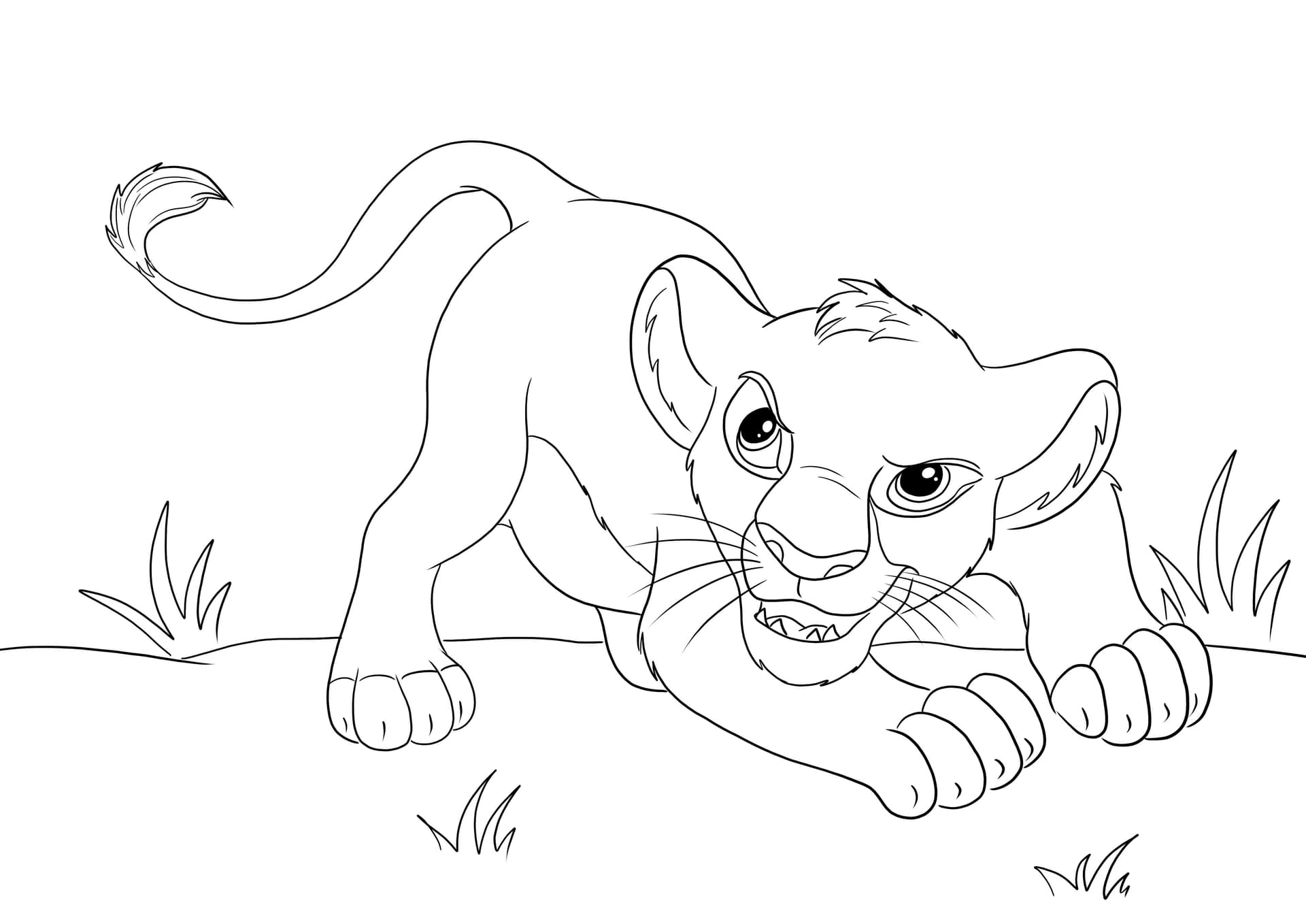 Simba defending himself