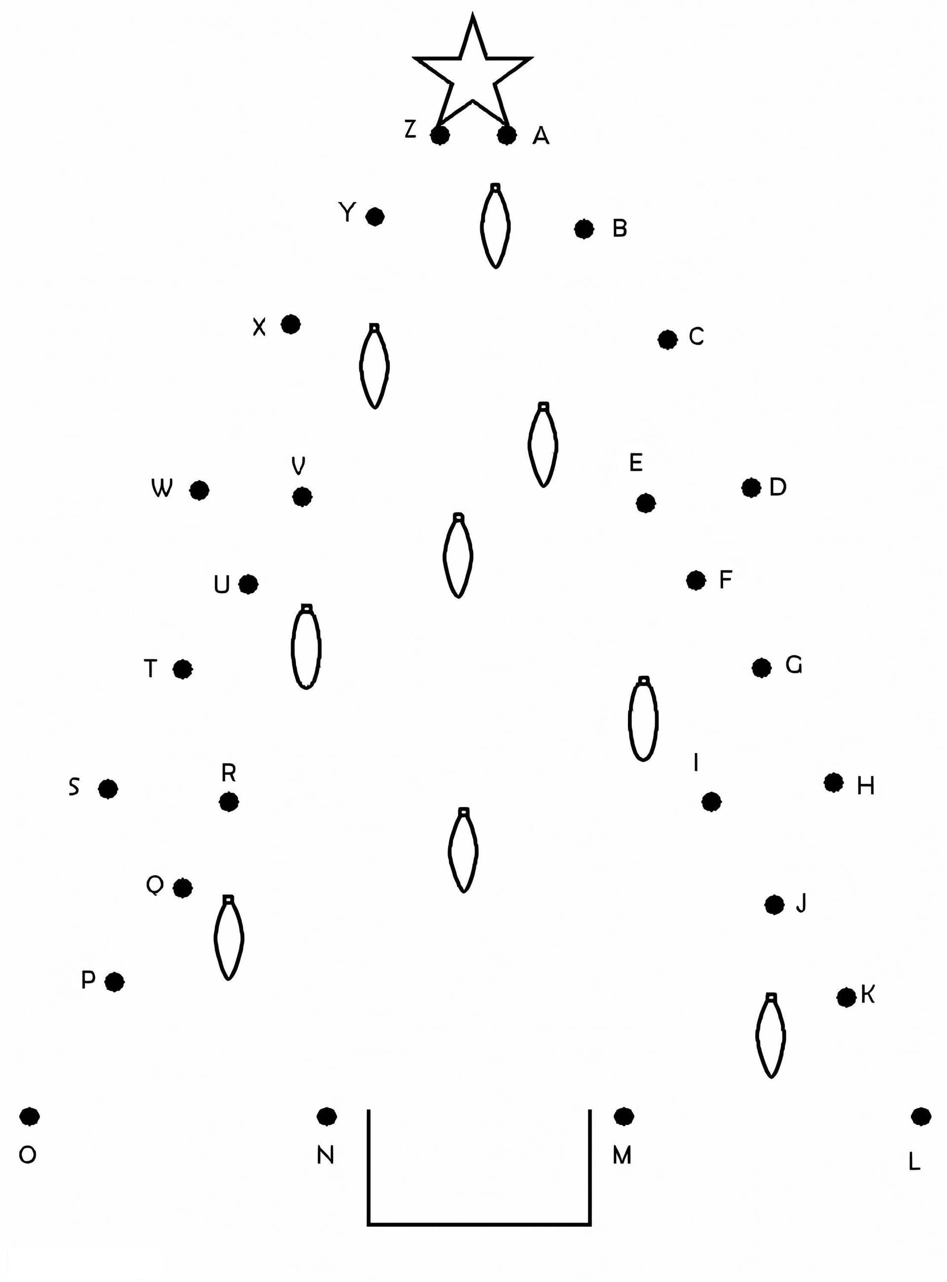 Simple Christmas Tree Dot To Dots