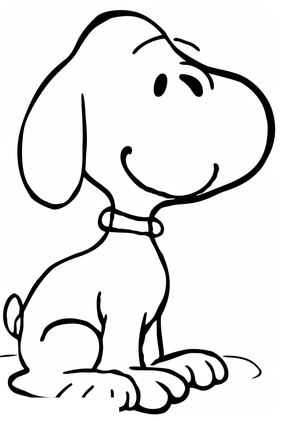 Simple snoopy coloring sheet