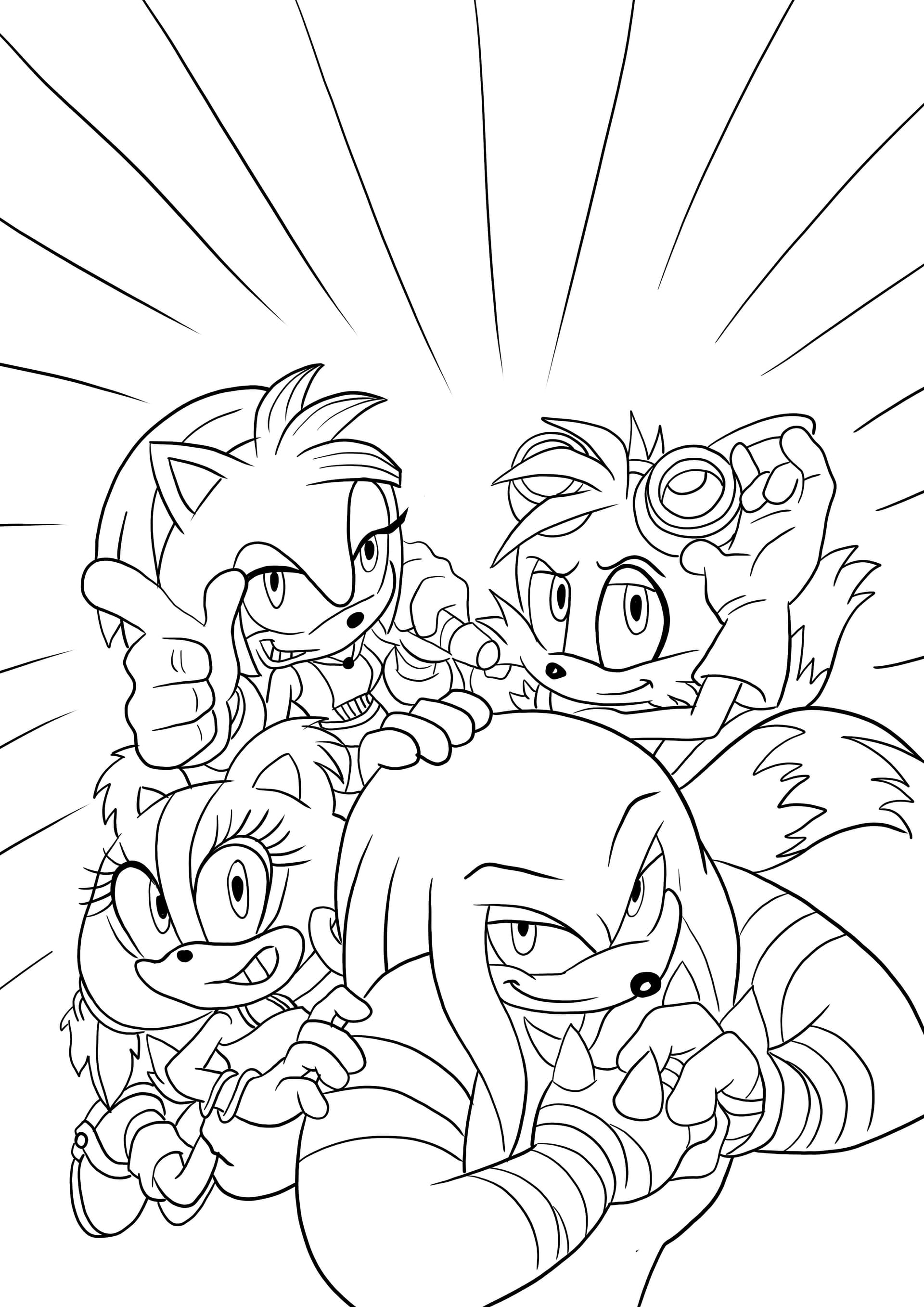 Sonic-Tails-Amy Rose-Knuckles
