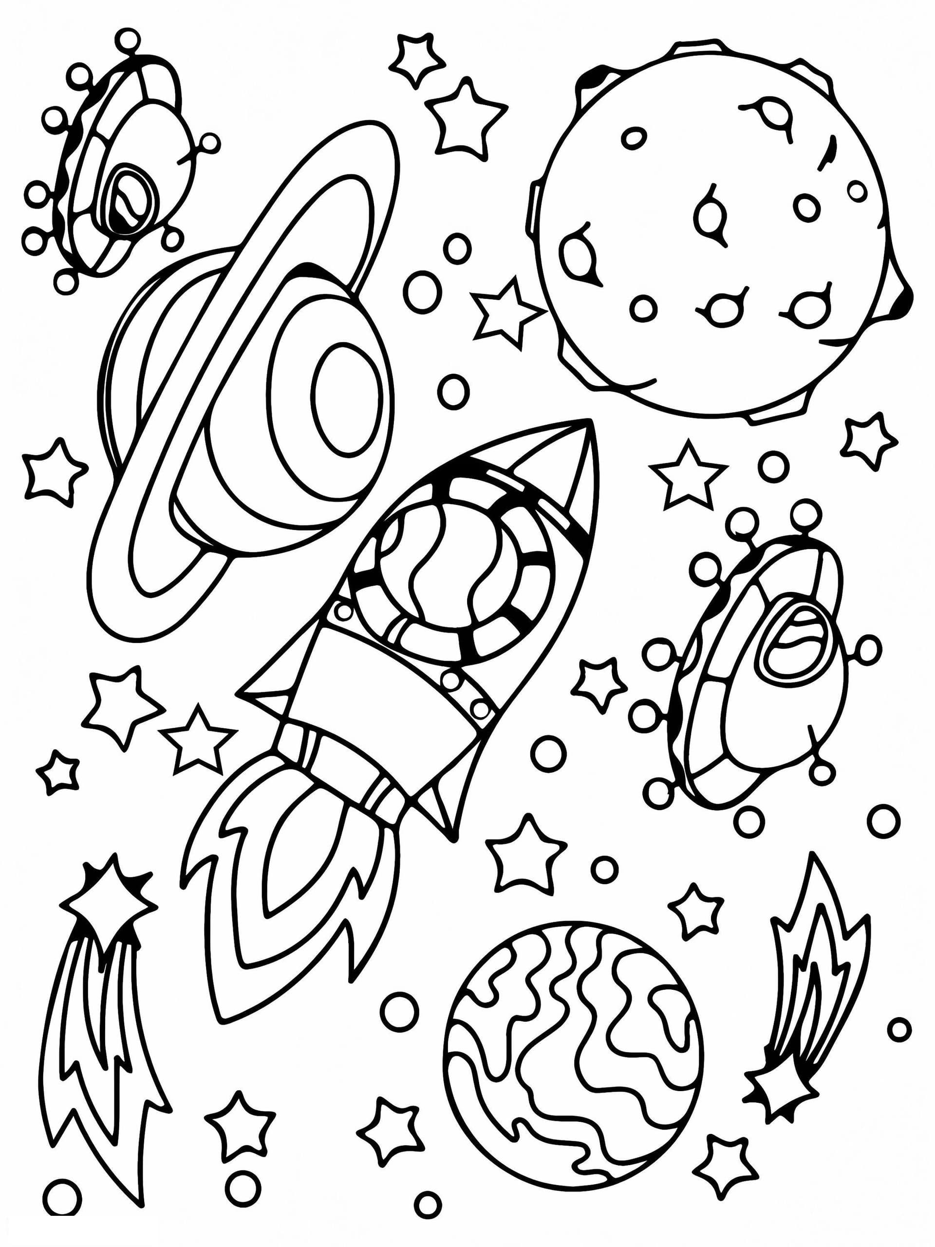 Spaceships And Rocket Exploration In Space