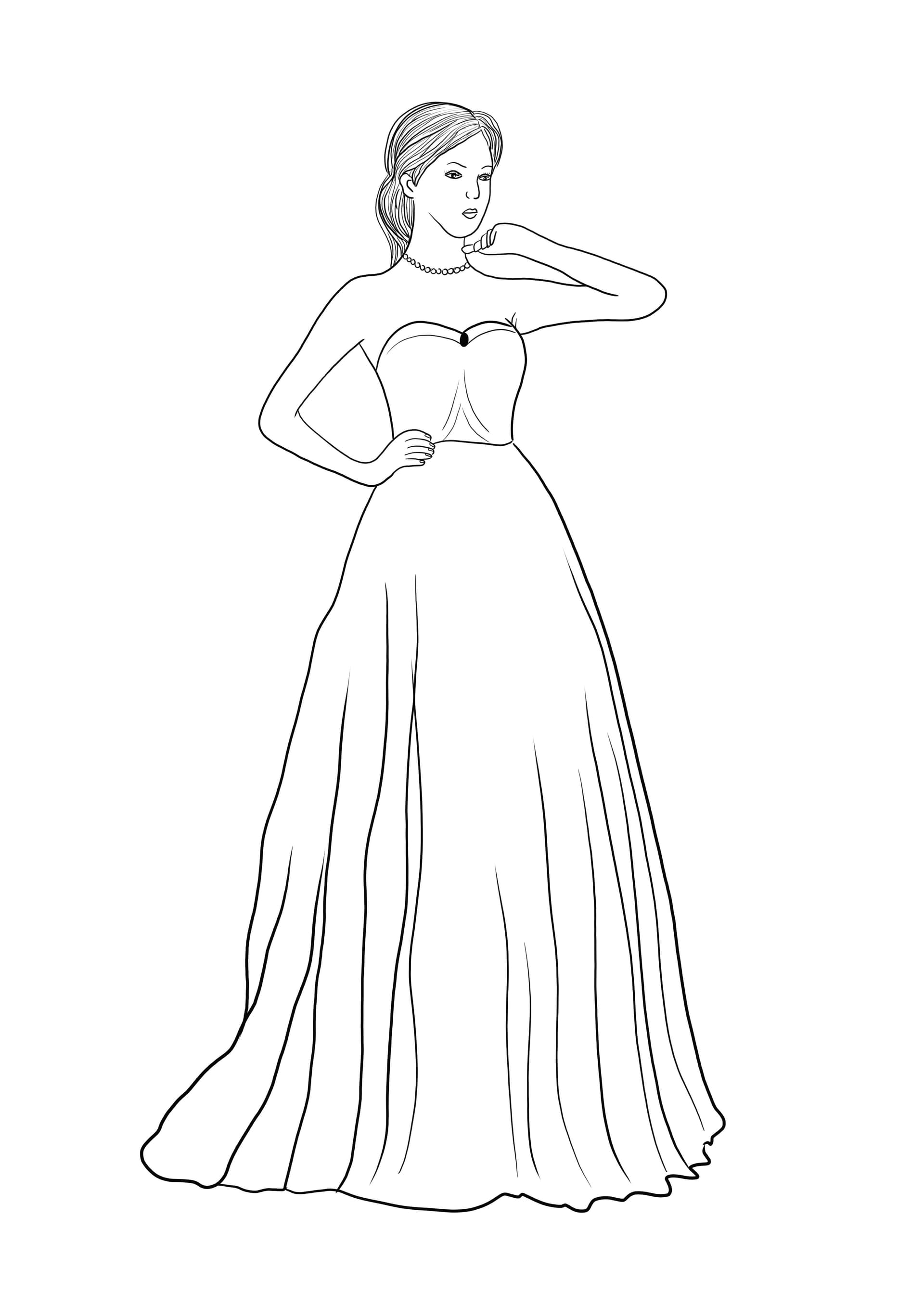 Strapless Long Prom Dress