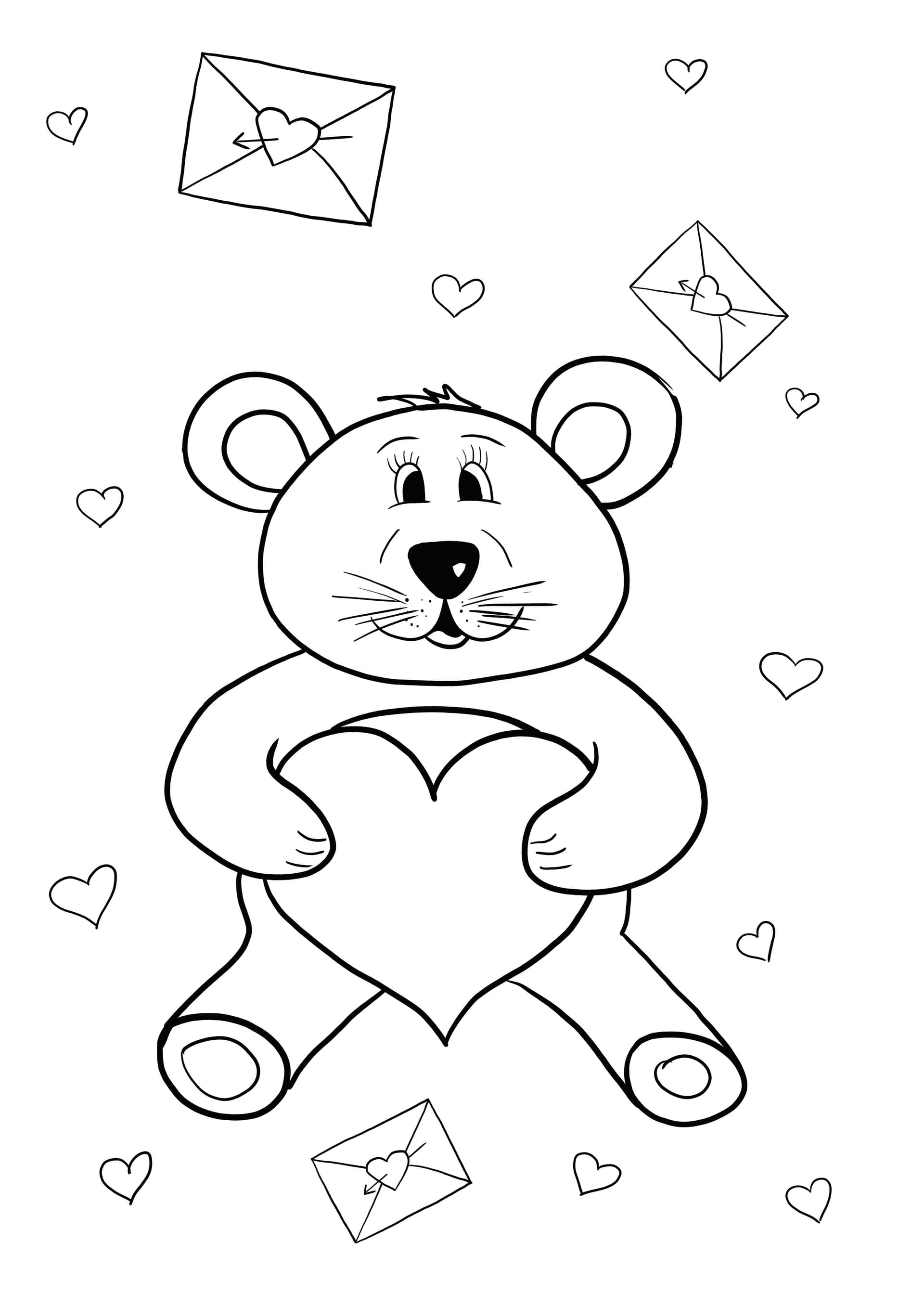 teddy bear and heart
