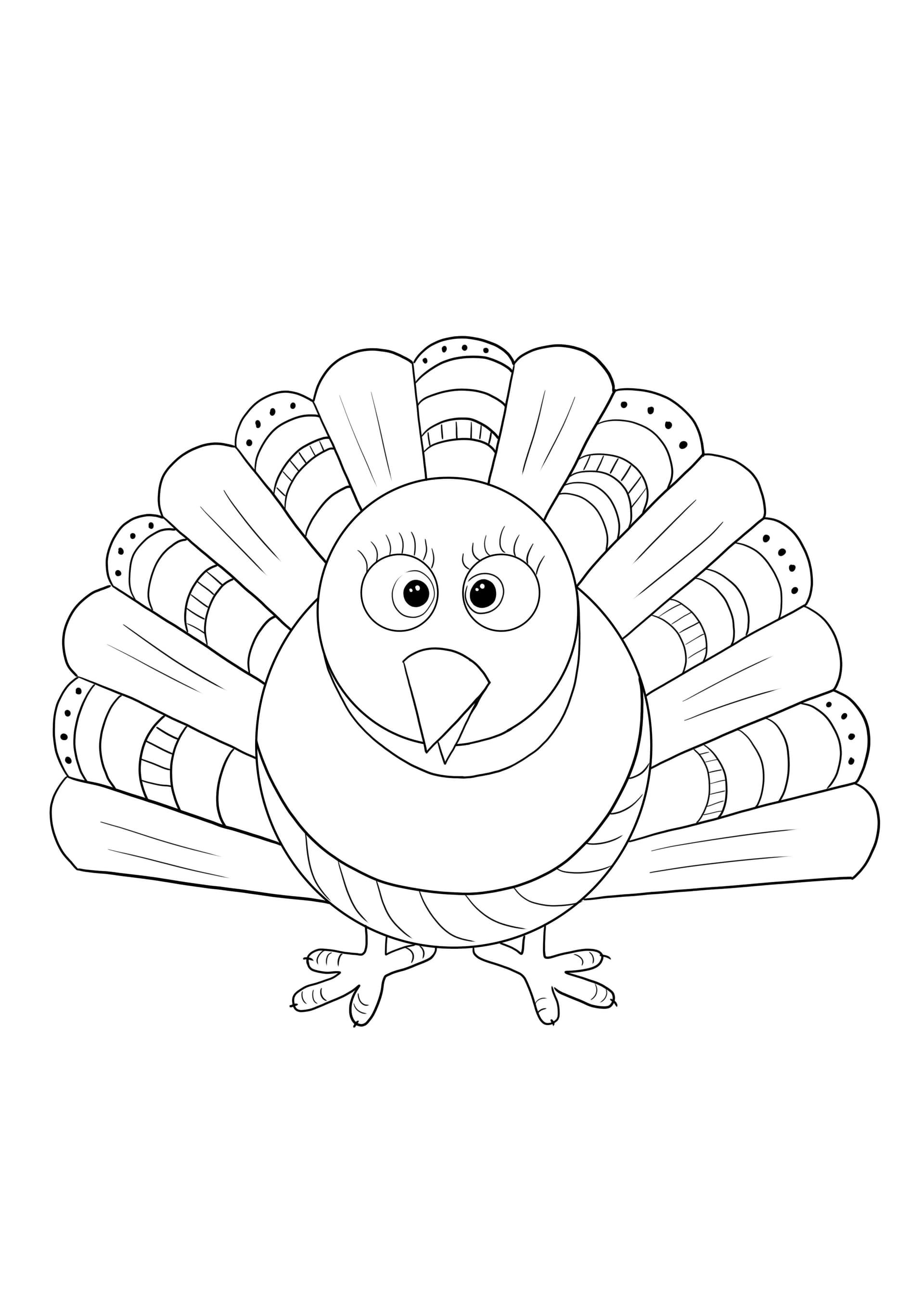 Turkey with eyes crossed