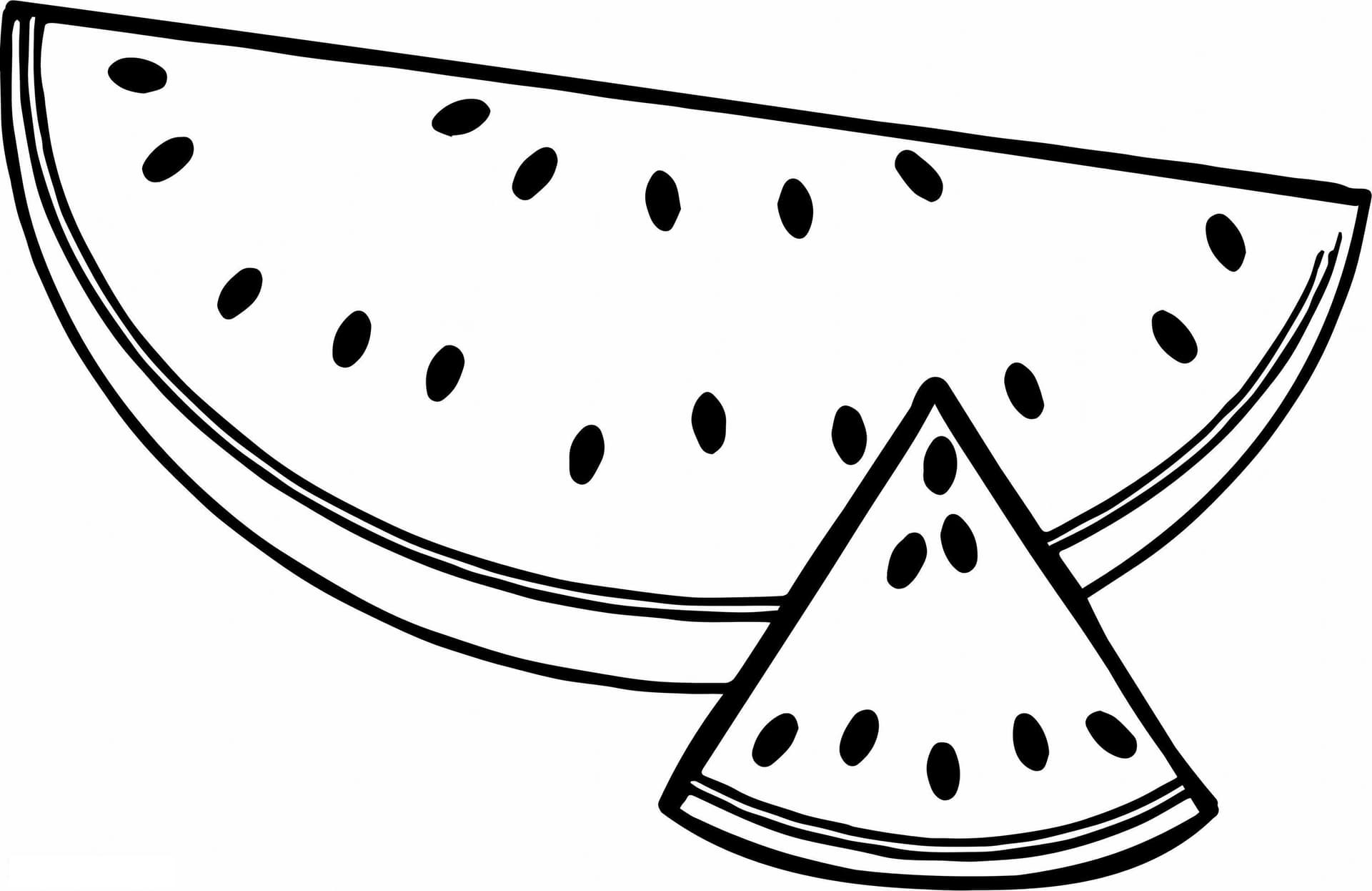 A Half And A Triangle Of Sliced Summer Watermelon