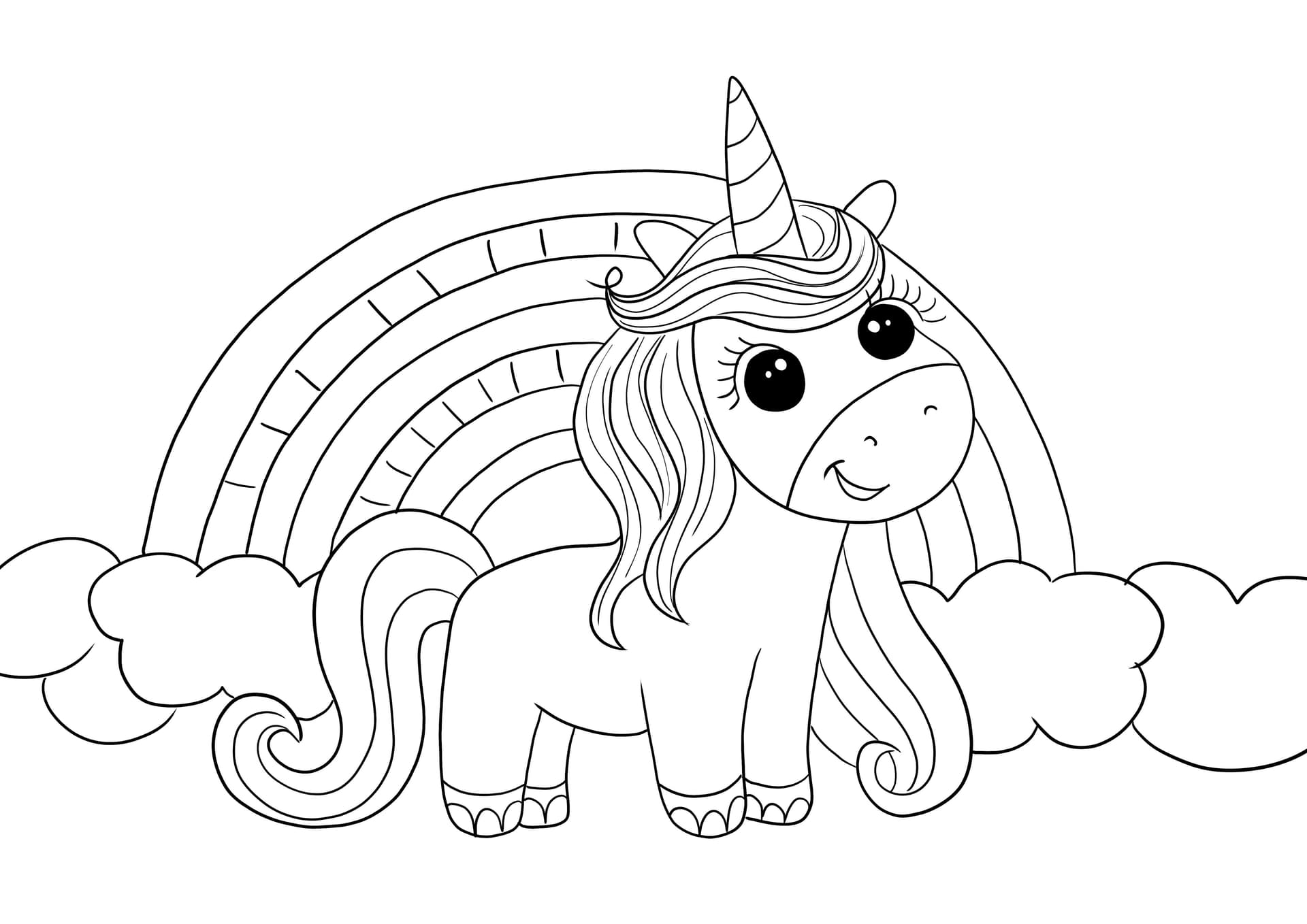 Unicorn and rainbow