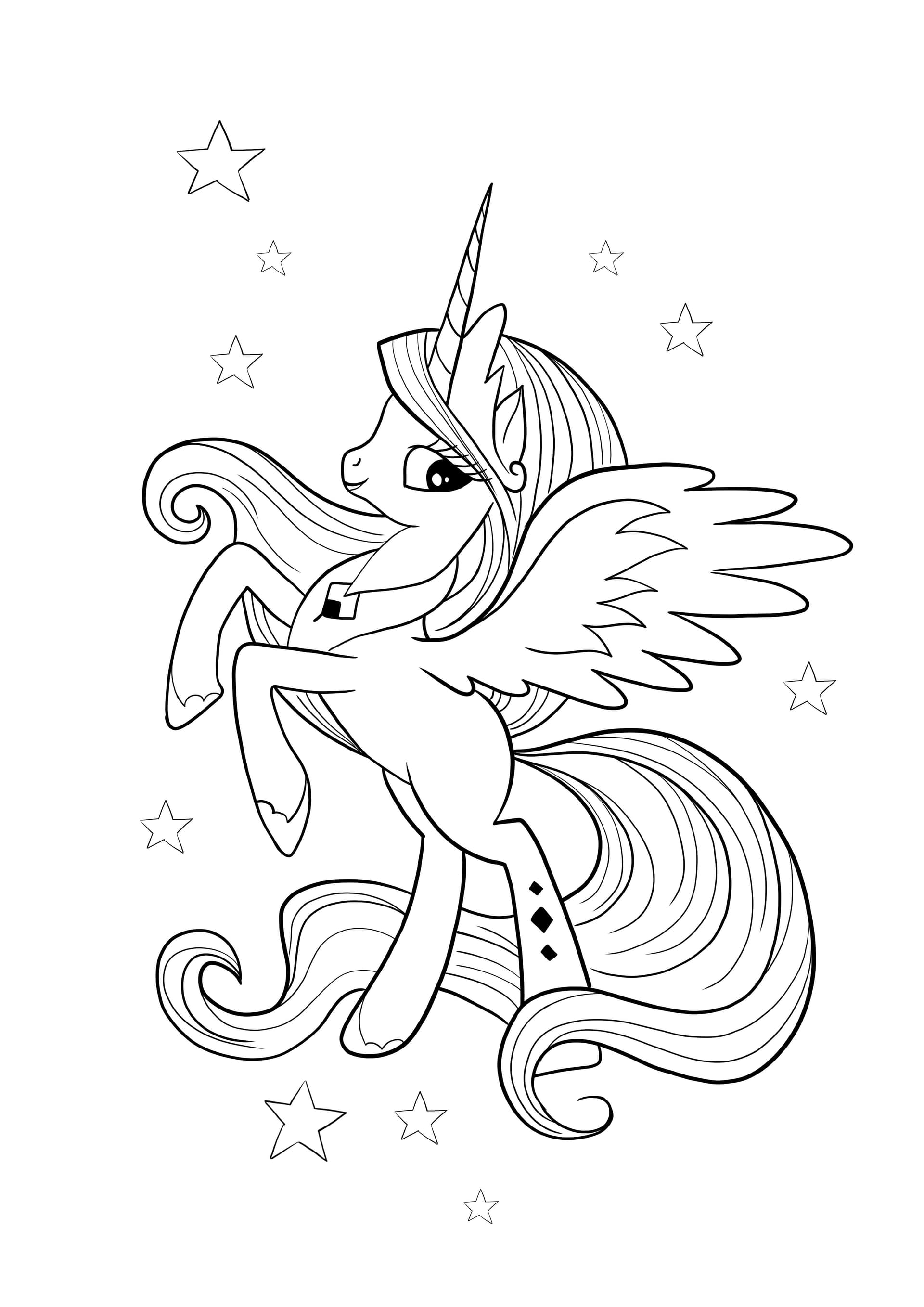Unicorn and stars