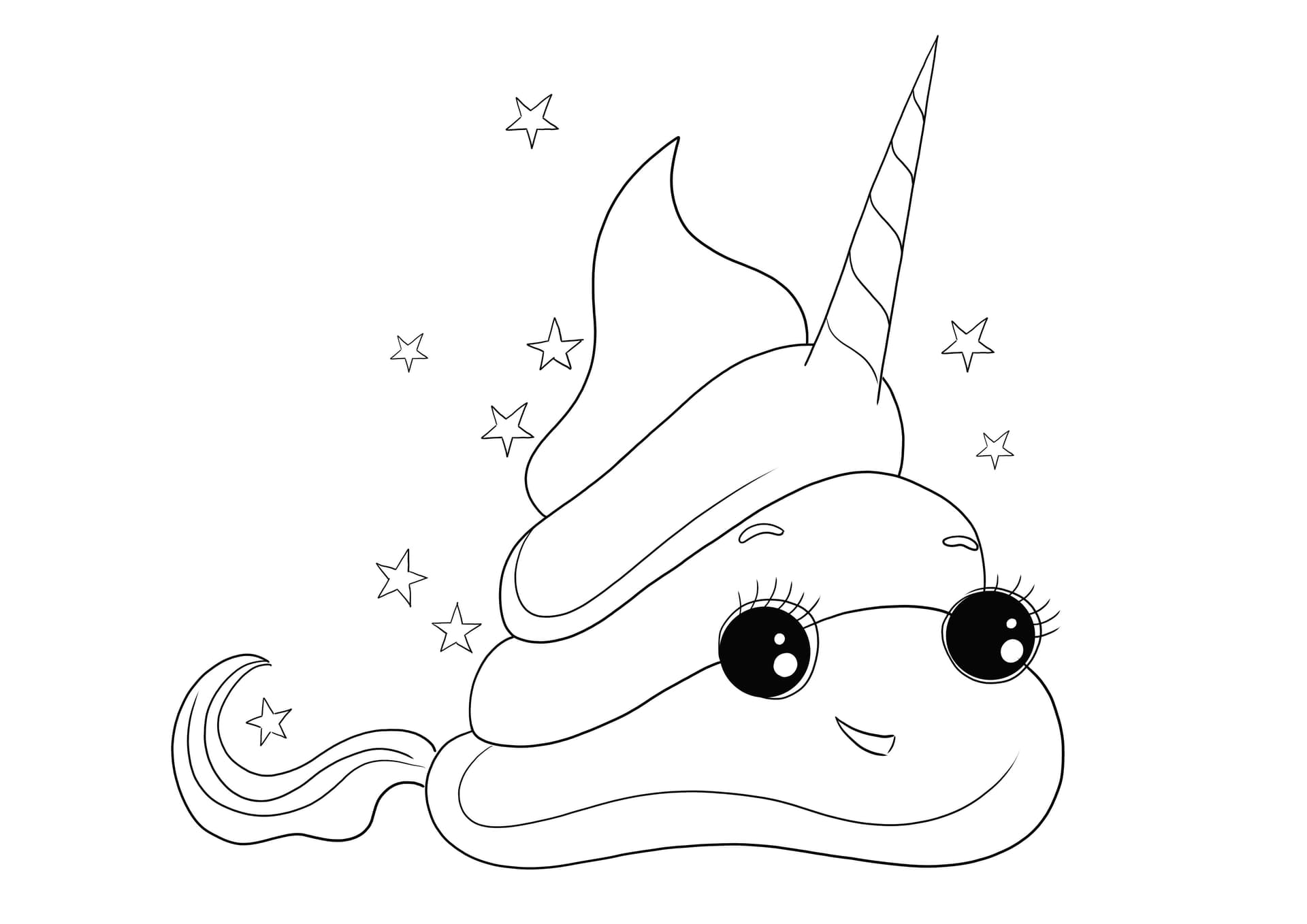 Unicorn poop emoji