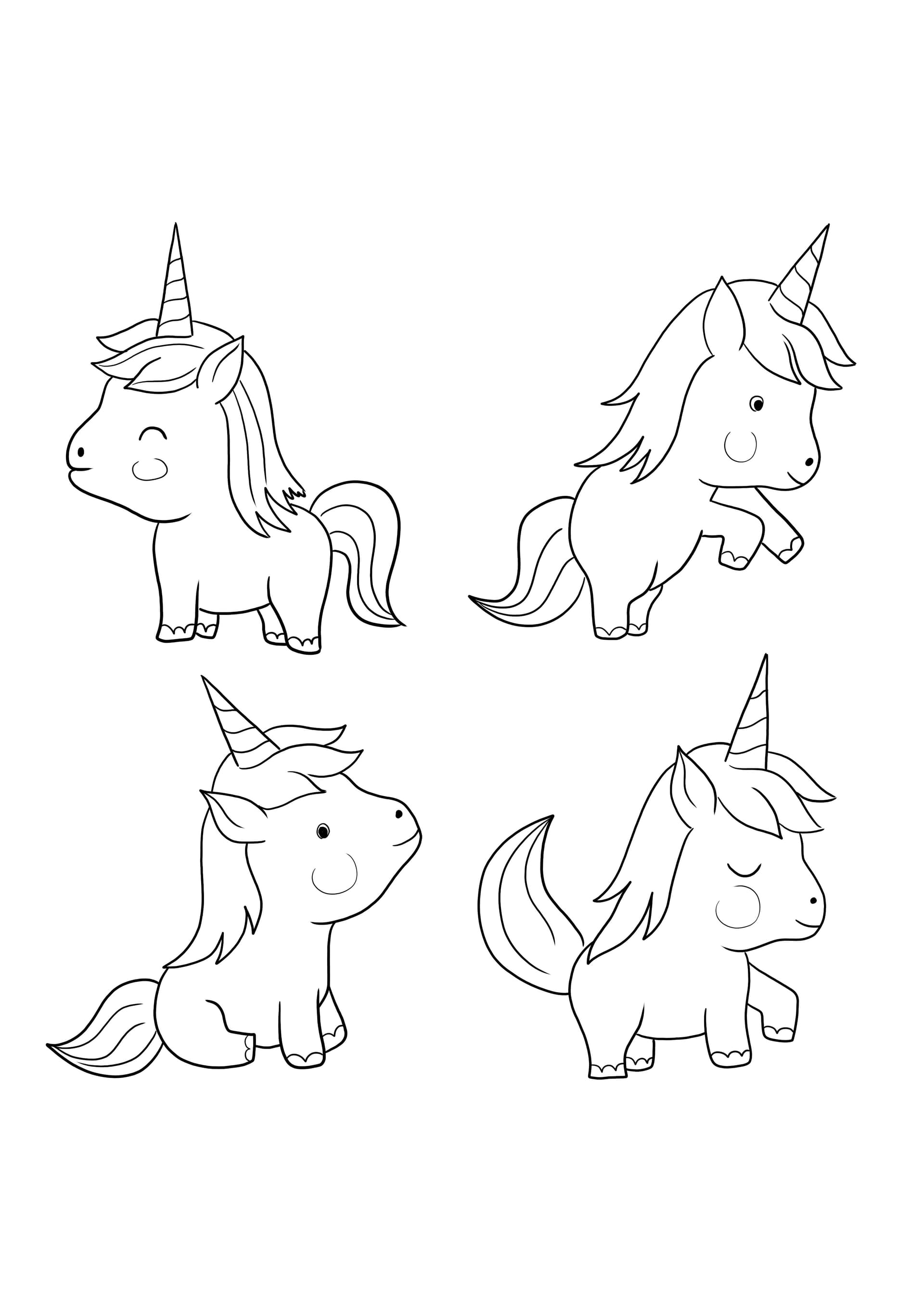 Unicorns to color