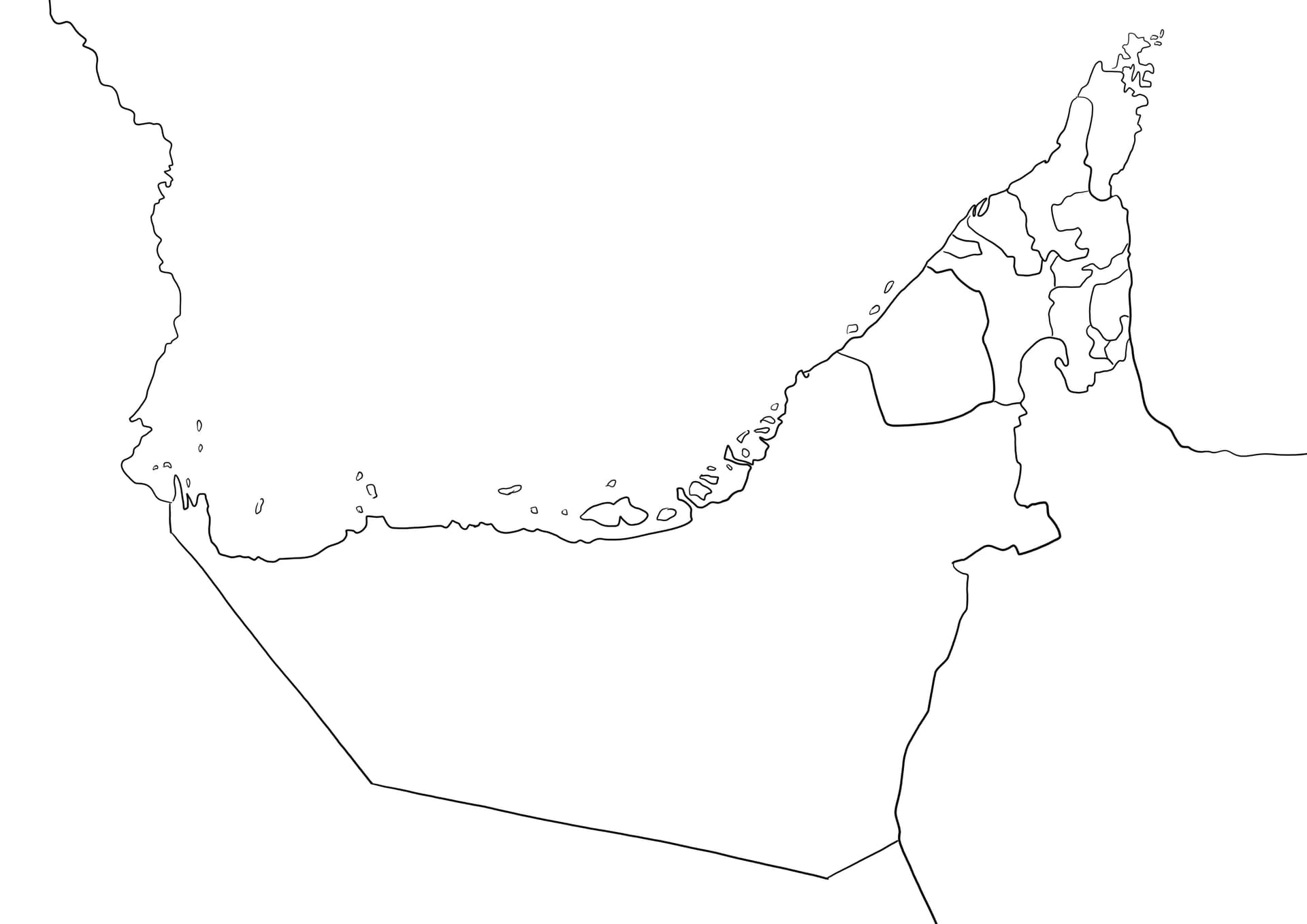 United Arab Emirates Map