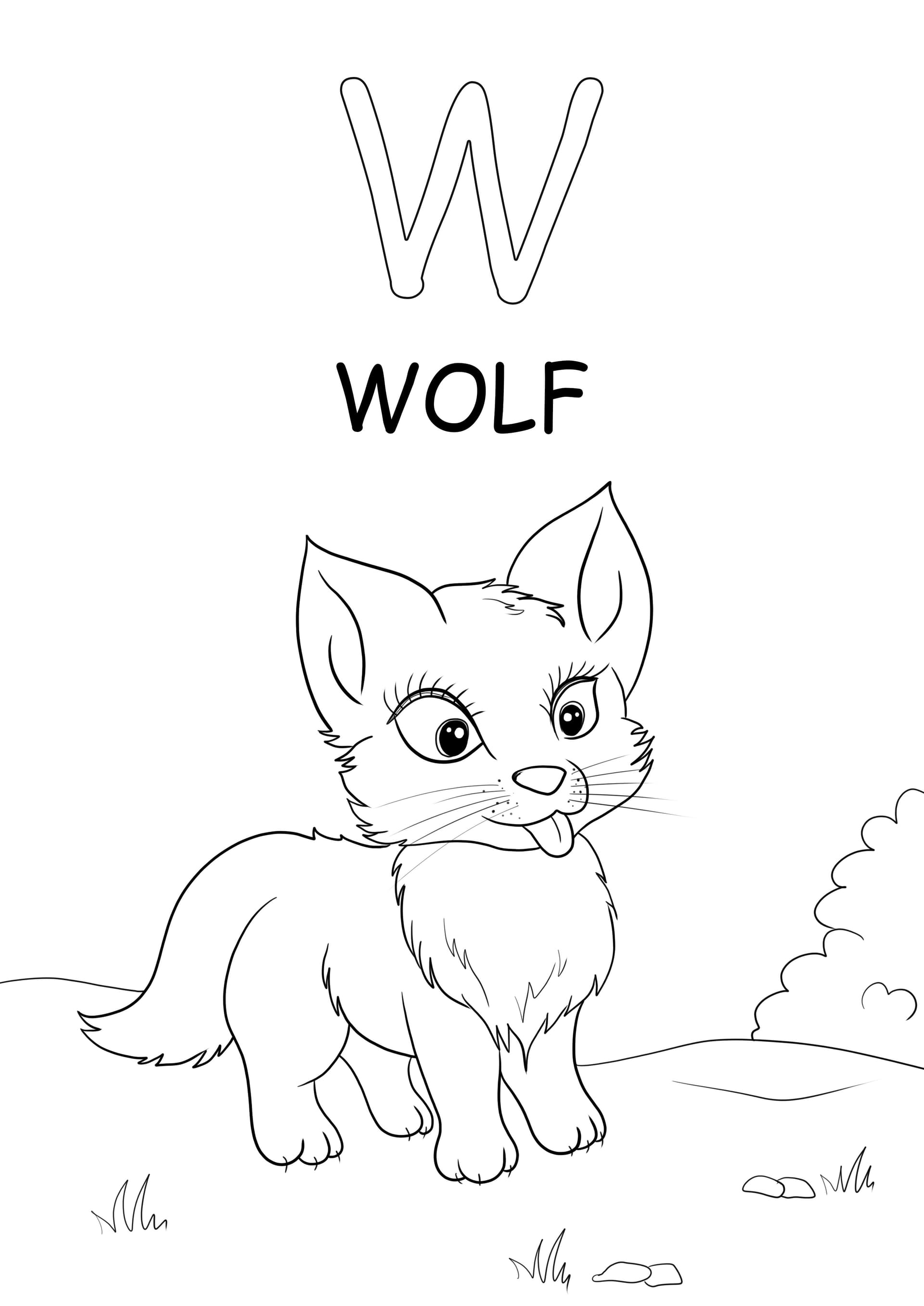 Uppercase word-wolf starts with W letter