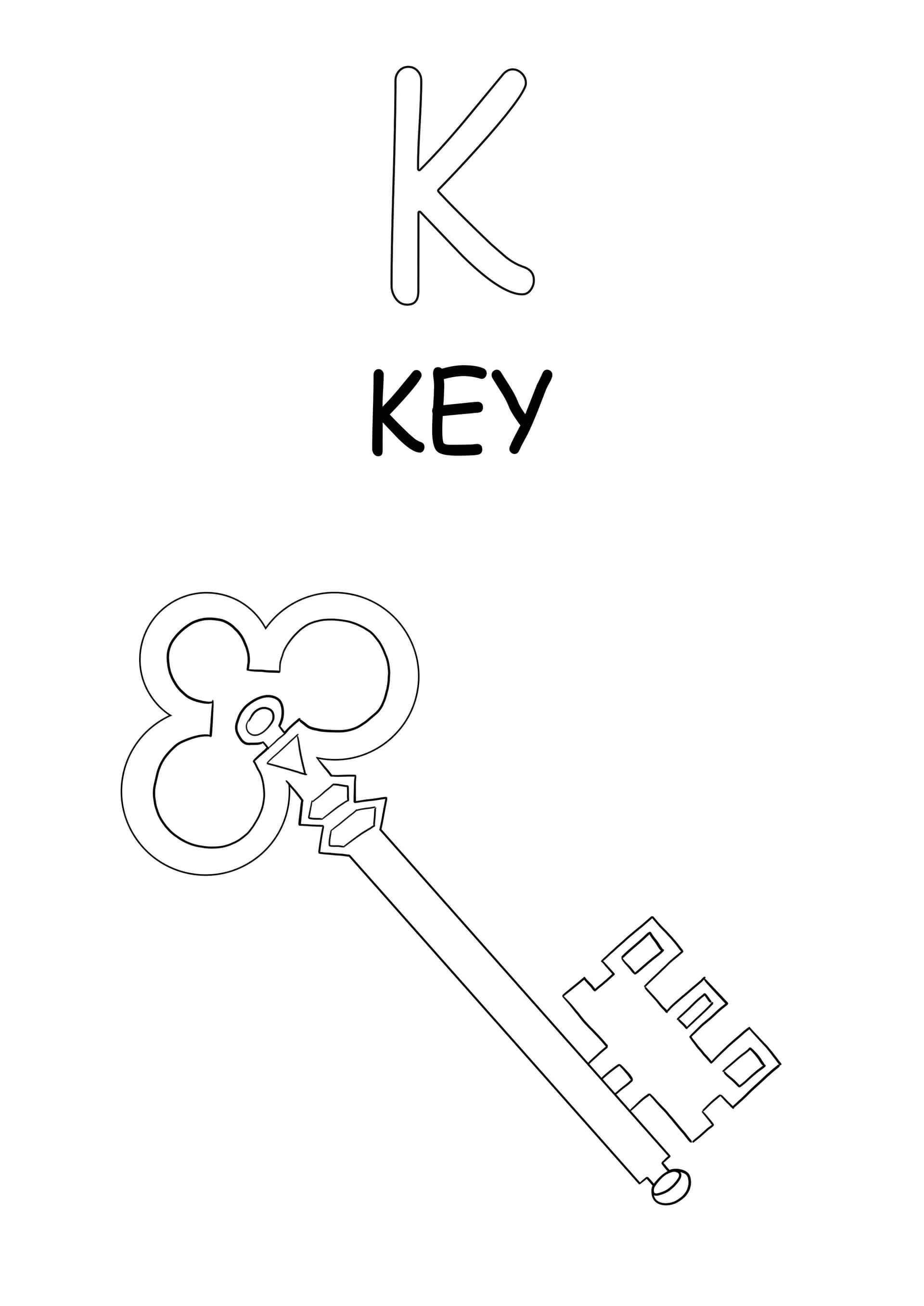 Uppercase K letter and word