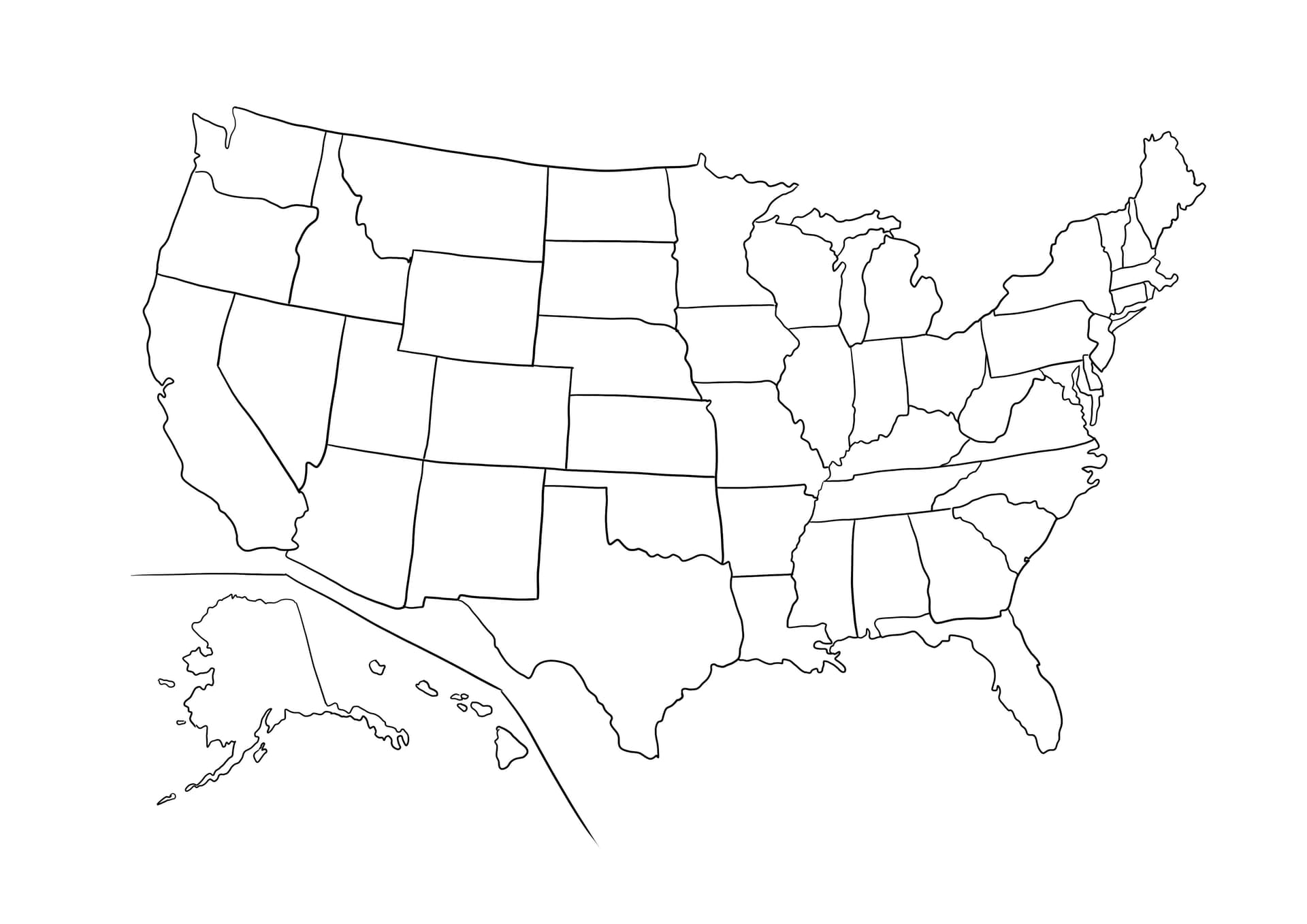 US outline map