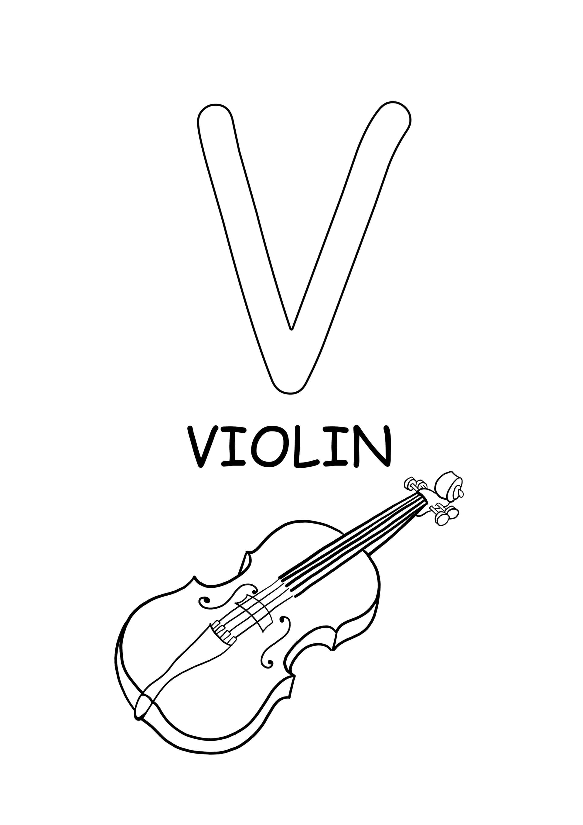 upper case word-violin