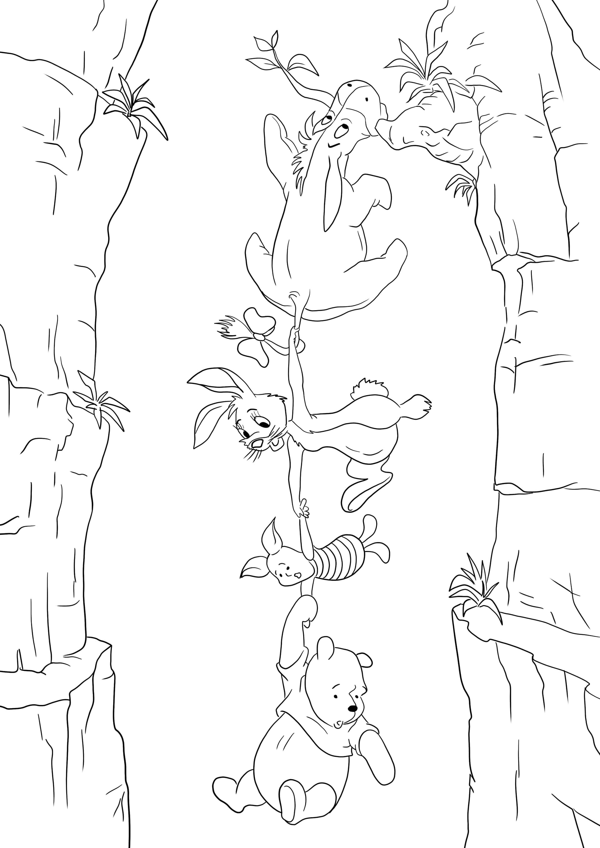 Winnie the Pooh-Piglet-Rabbit and Eeyore