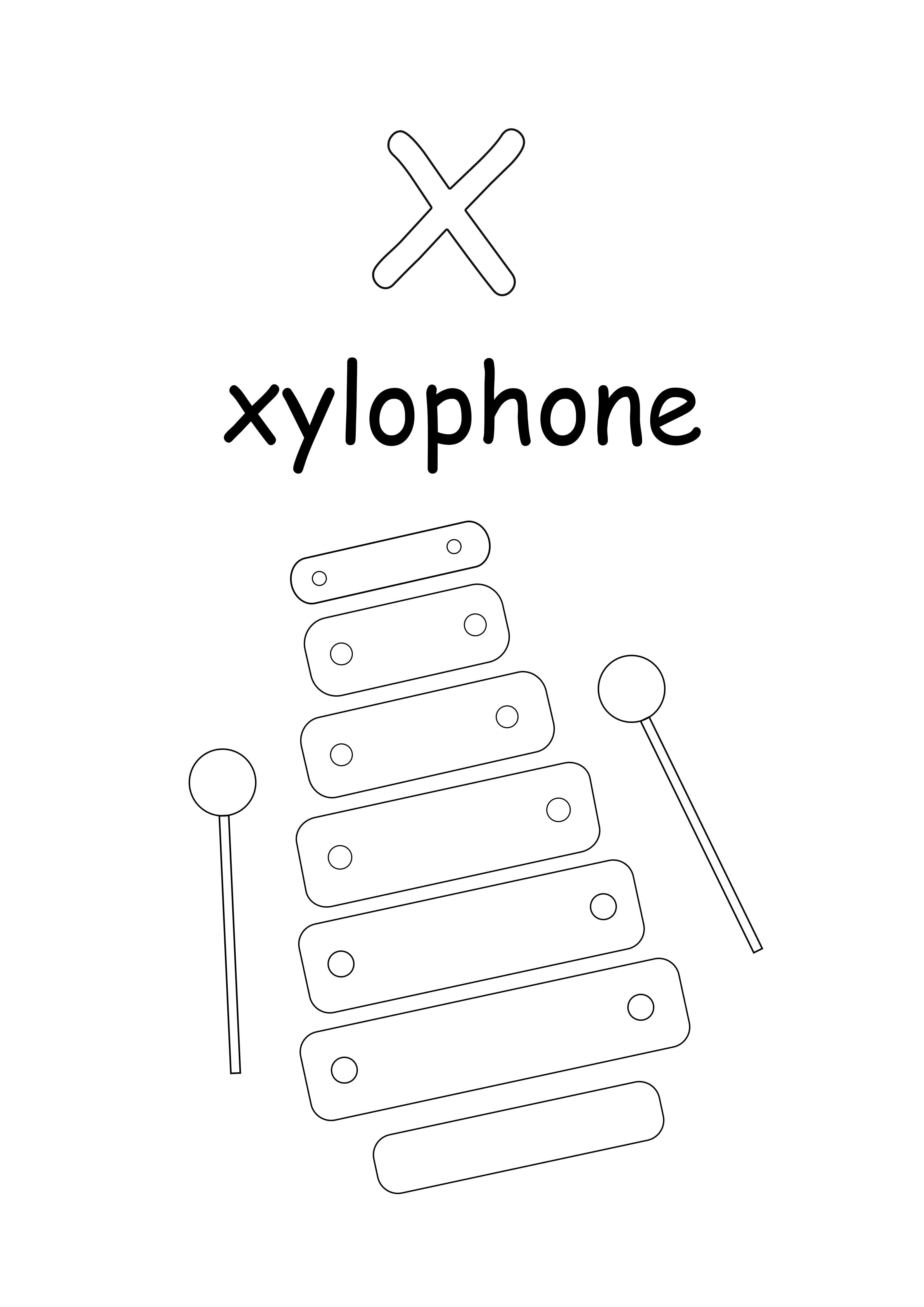 La letra x es de xilófono