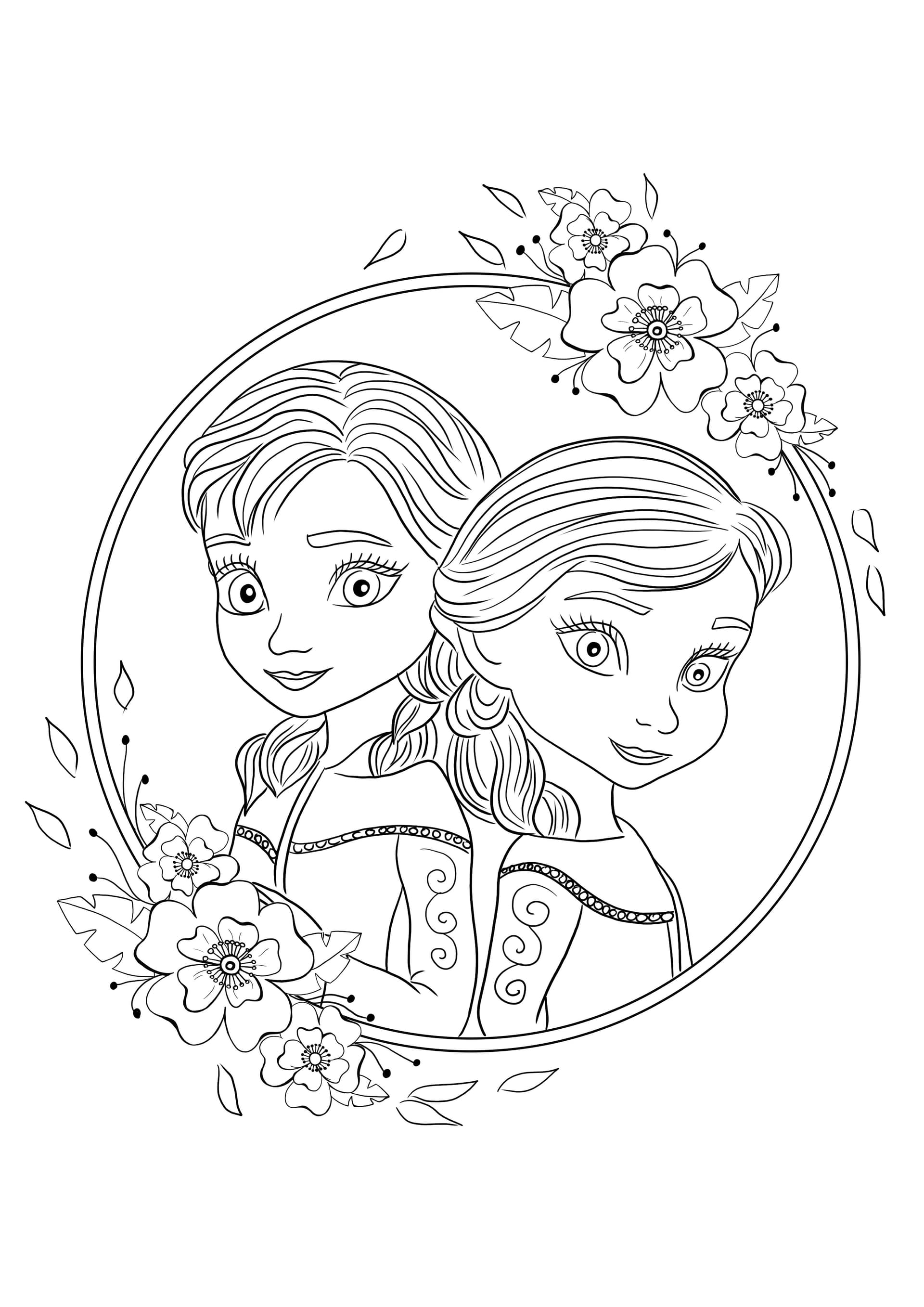 Young Elsa and Ana