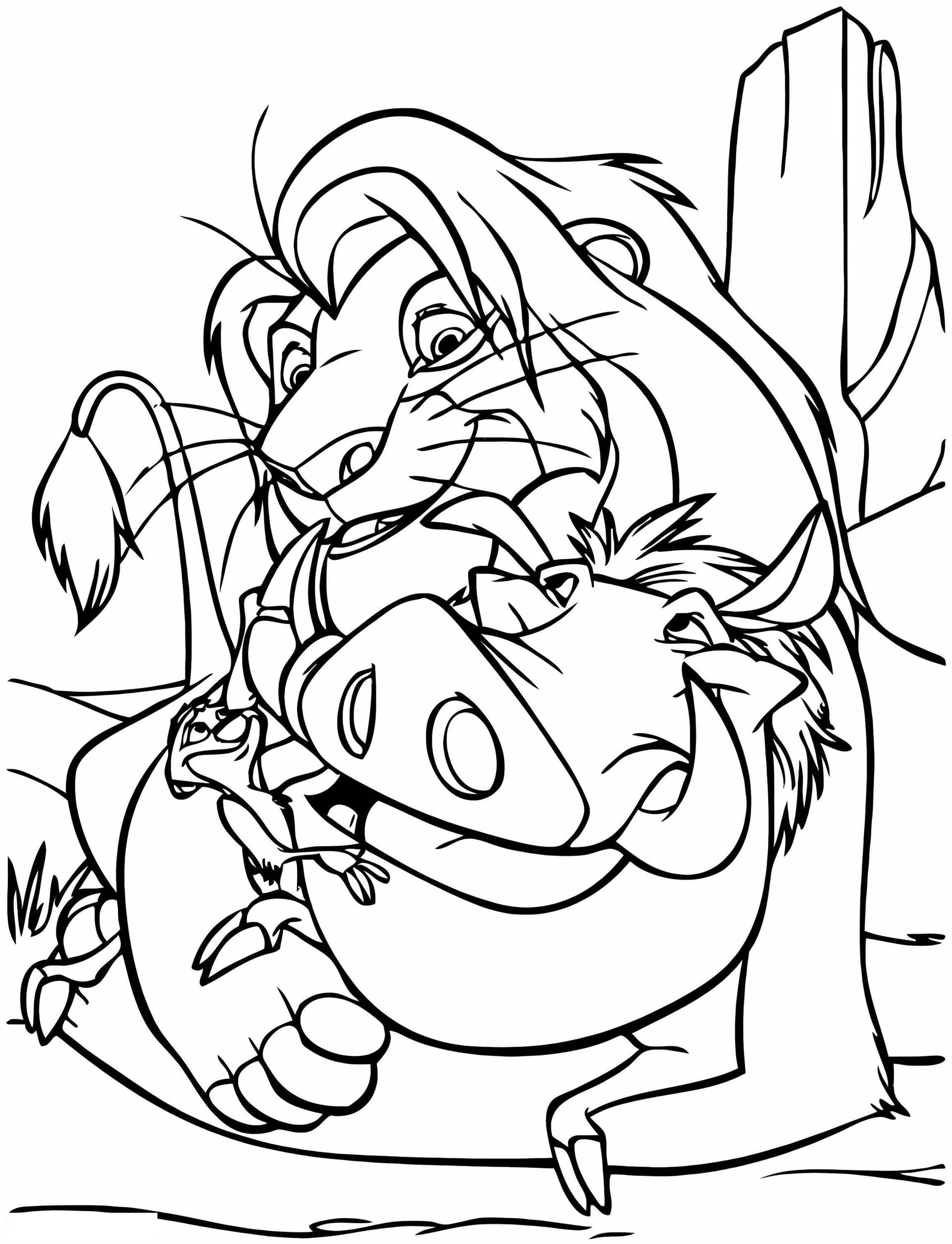 Simba Pumbaa Timon A4