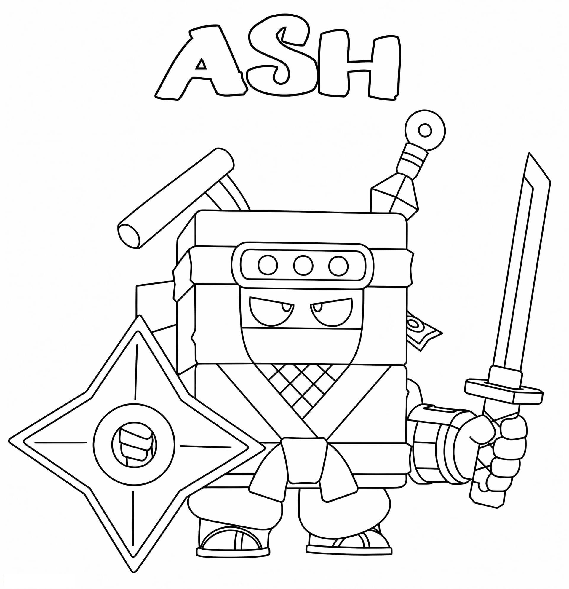 Ash Brawl Stars Printable