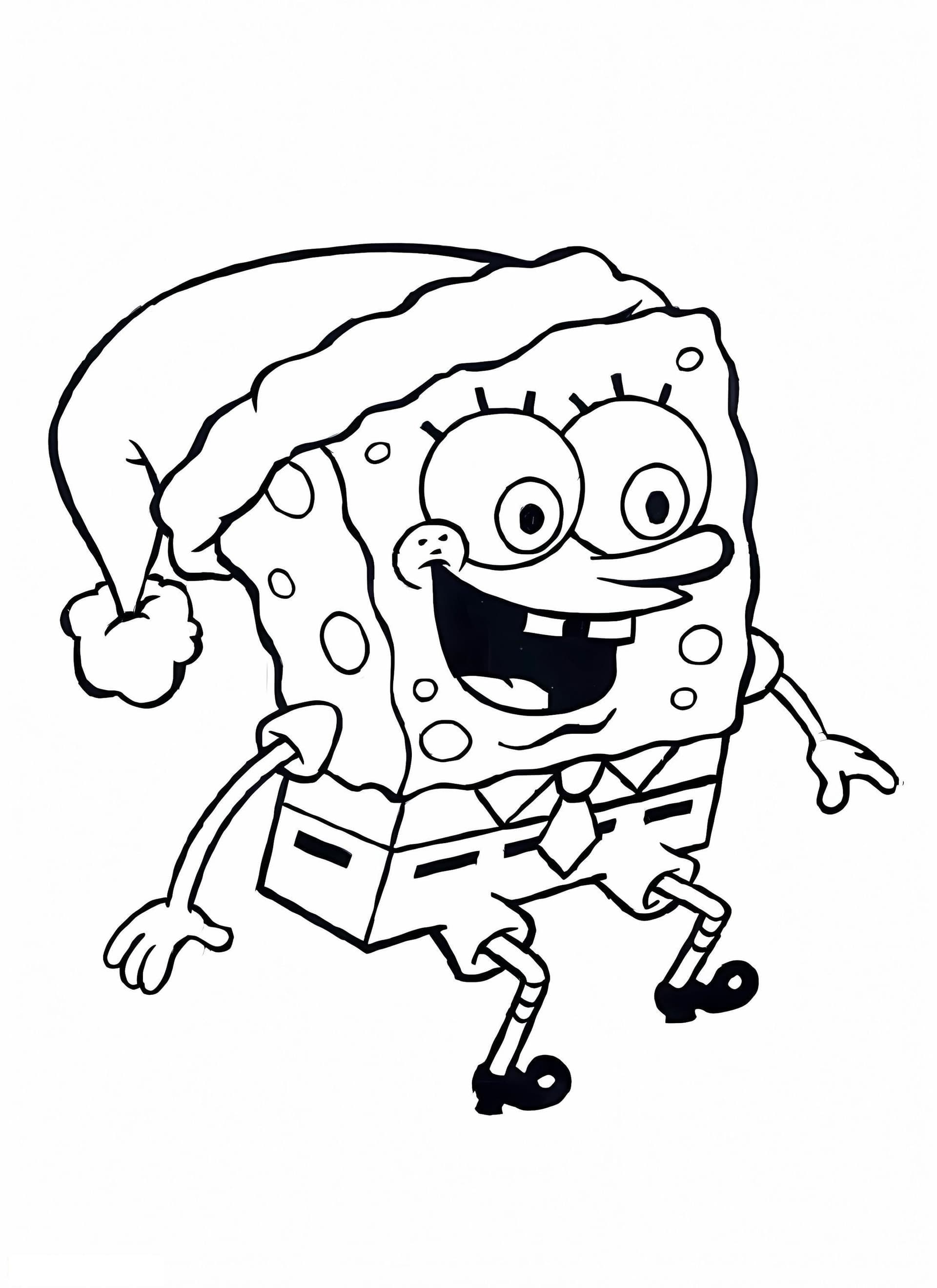 Spongebob With Santa Hat