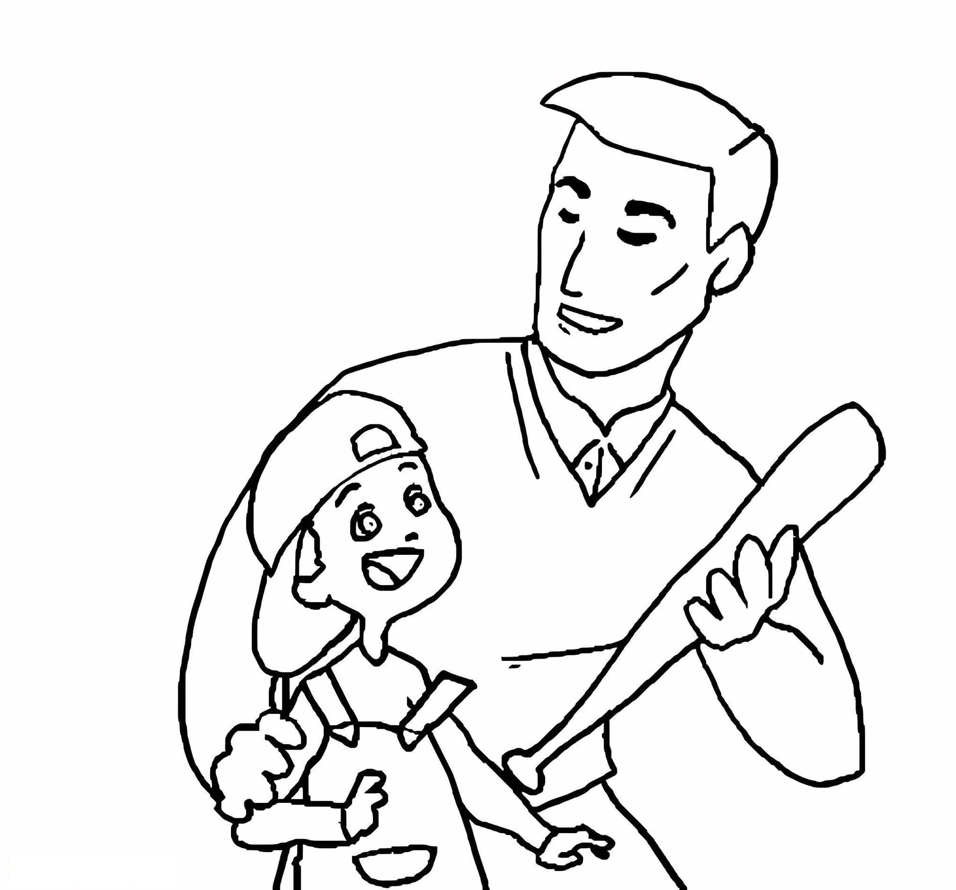 Drawing Of Father And Son