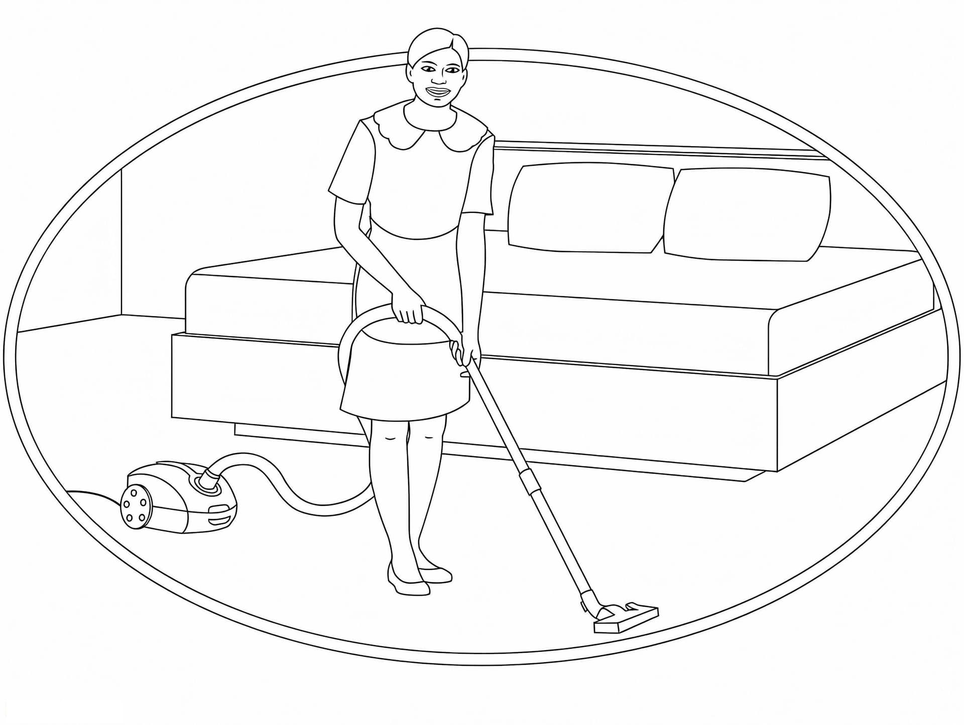 Maid Doing Housework