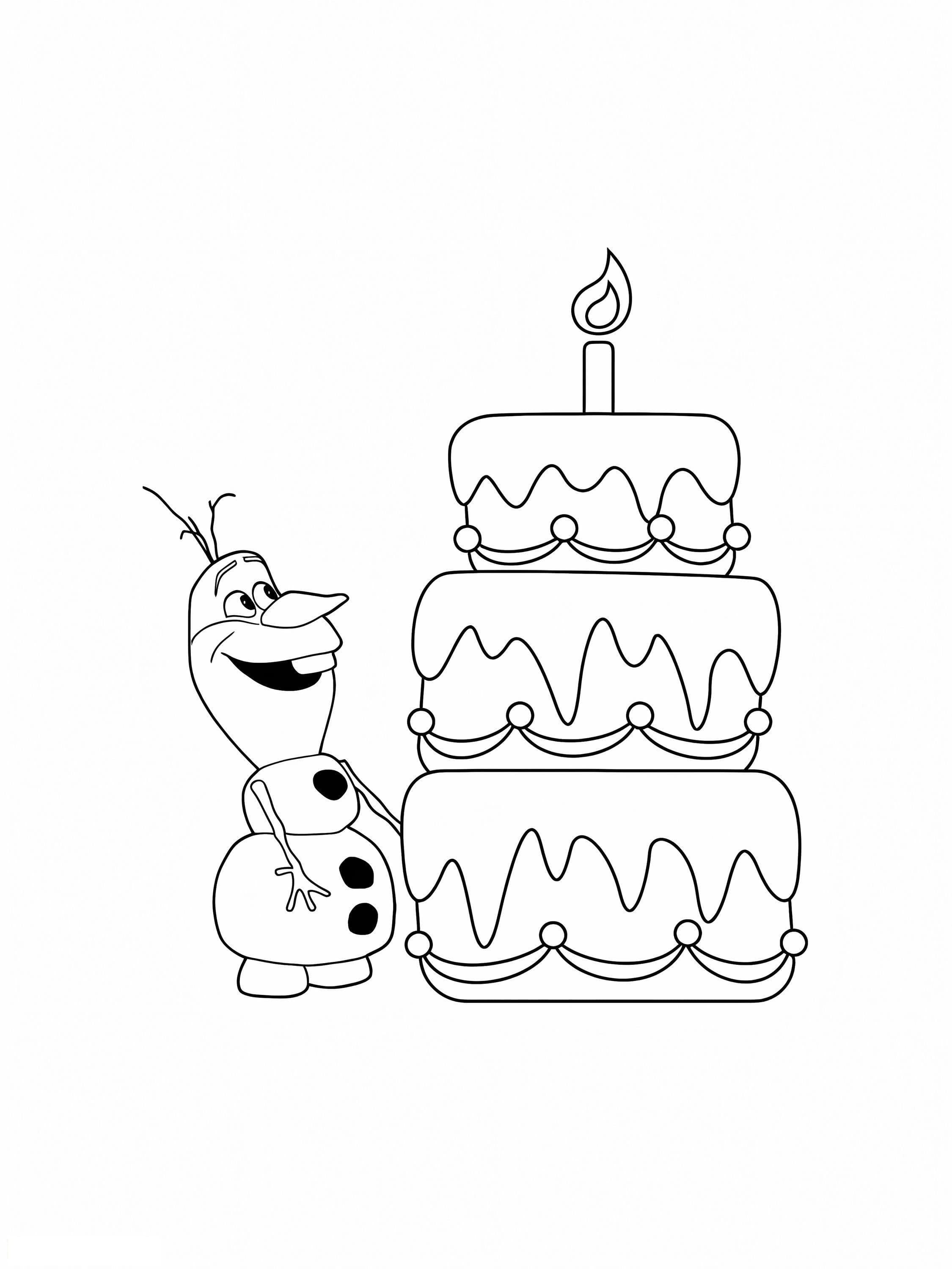 Olaf With Birthday Cake