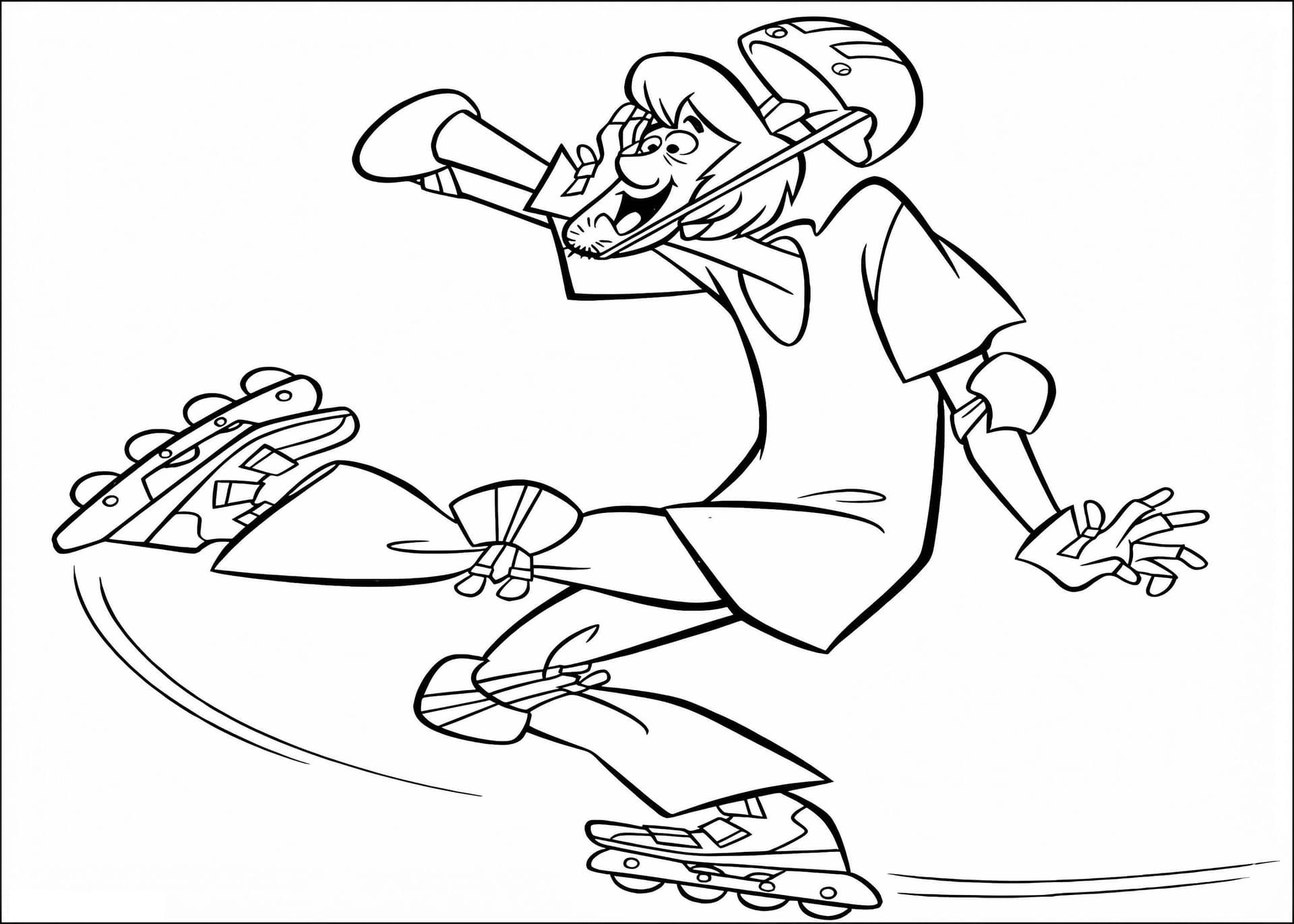 Shaggy Roller Skating