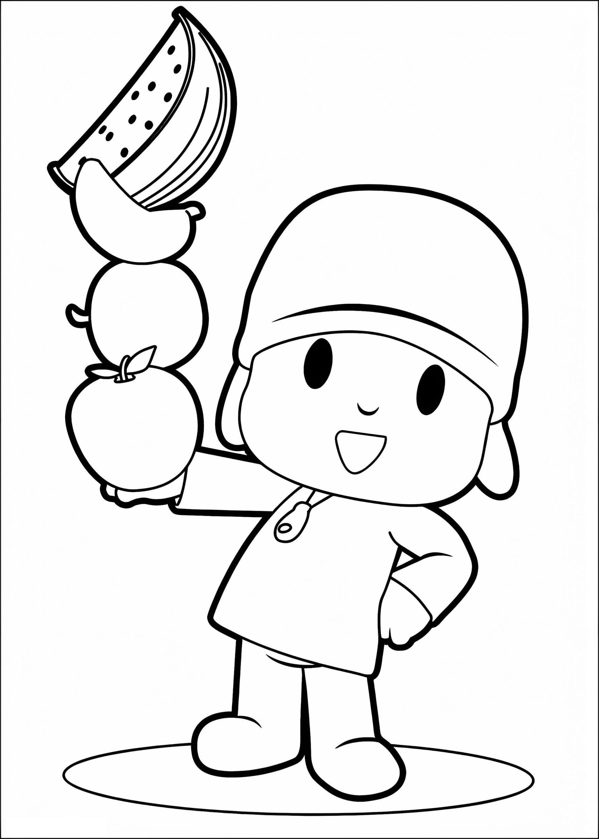 Pocoyo And Fruits