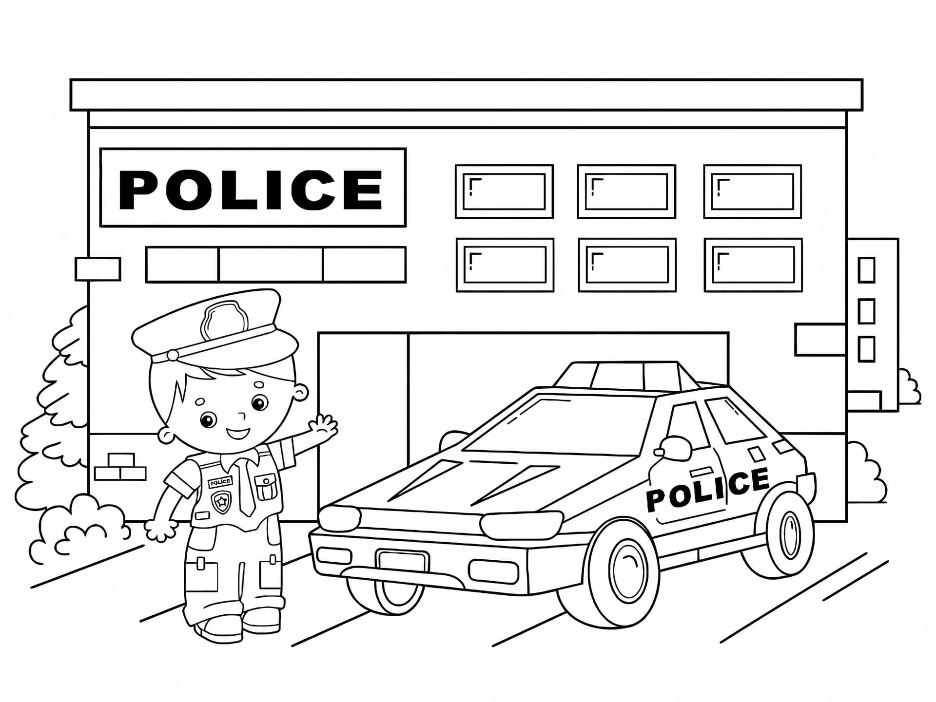 Police Station To Color
